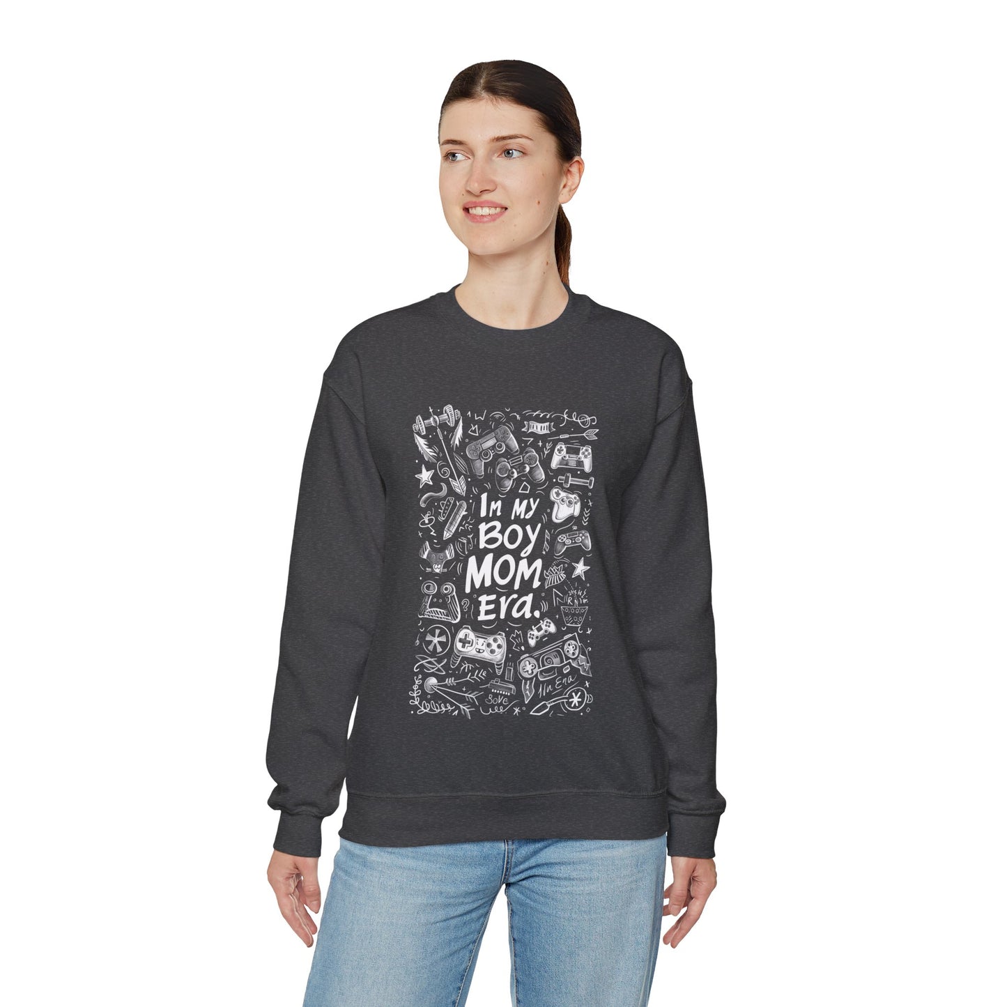 Unisex Heavy Blend™ Crewneck Sweatshirt - In My Boy Mom Era - Gamer