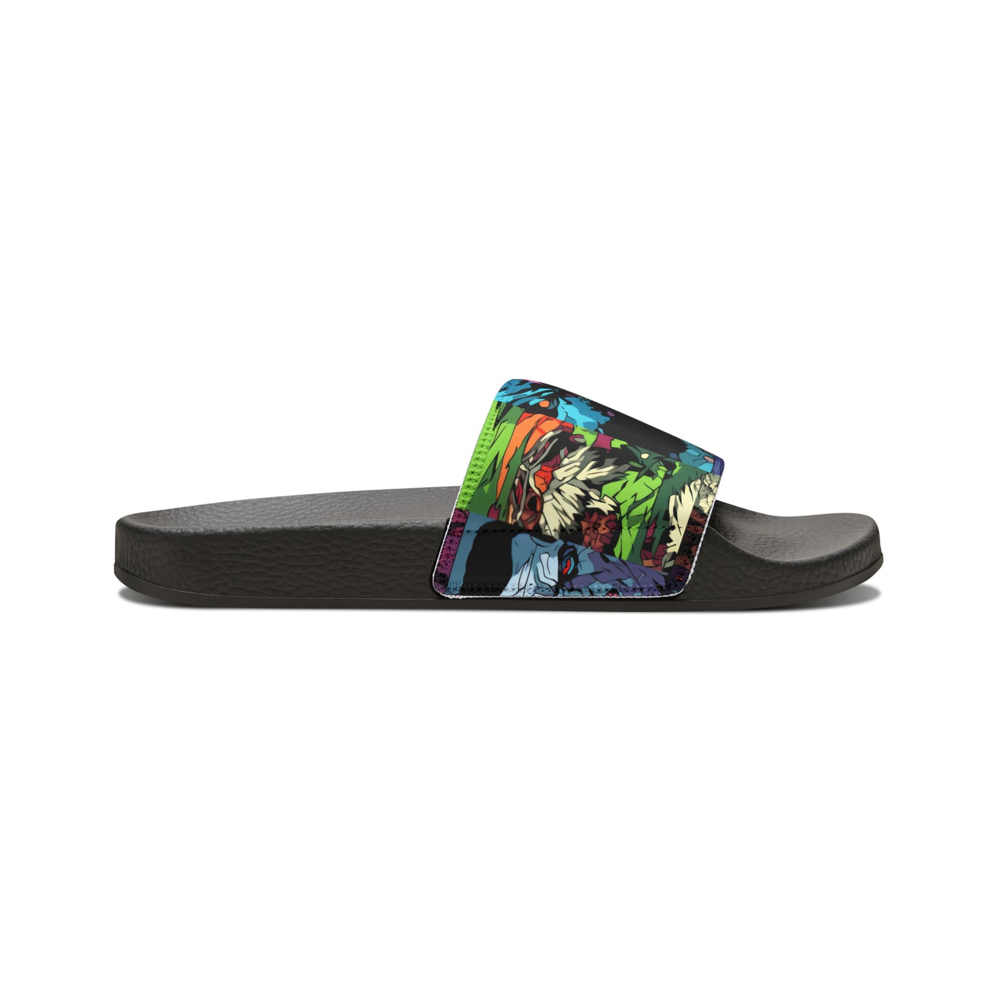 Women's Slide Sandals - Spooky Monsters Anime Beta