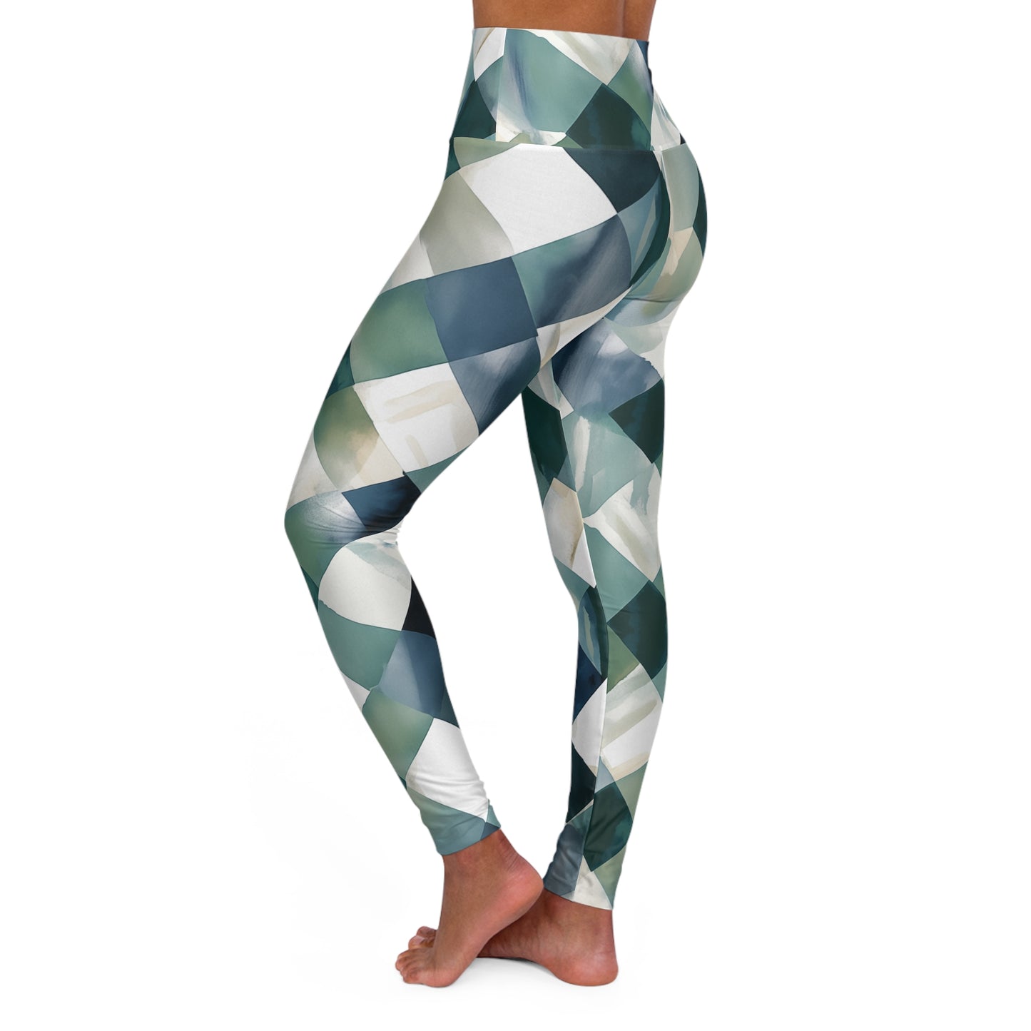 High Waisted Leggings - Wolf Chadds Ford Harlequin