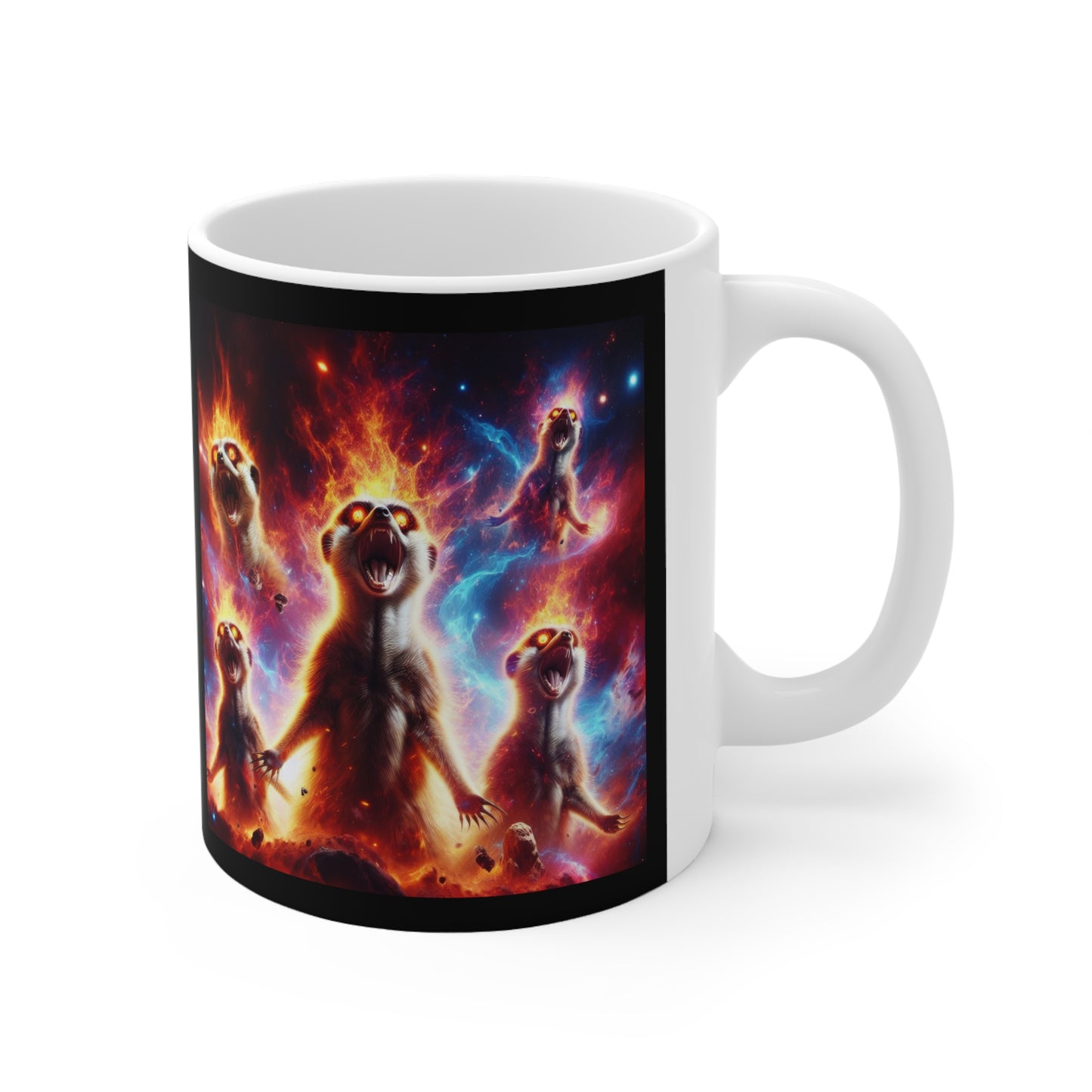 Ceramic Mug 11oz - Meerkat Cosmic Level