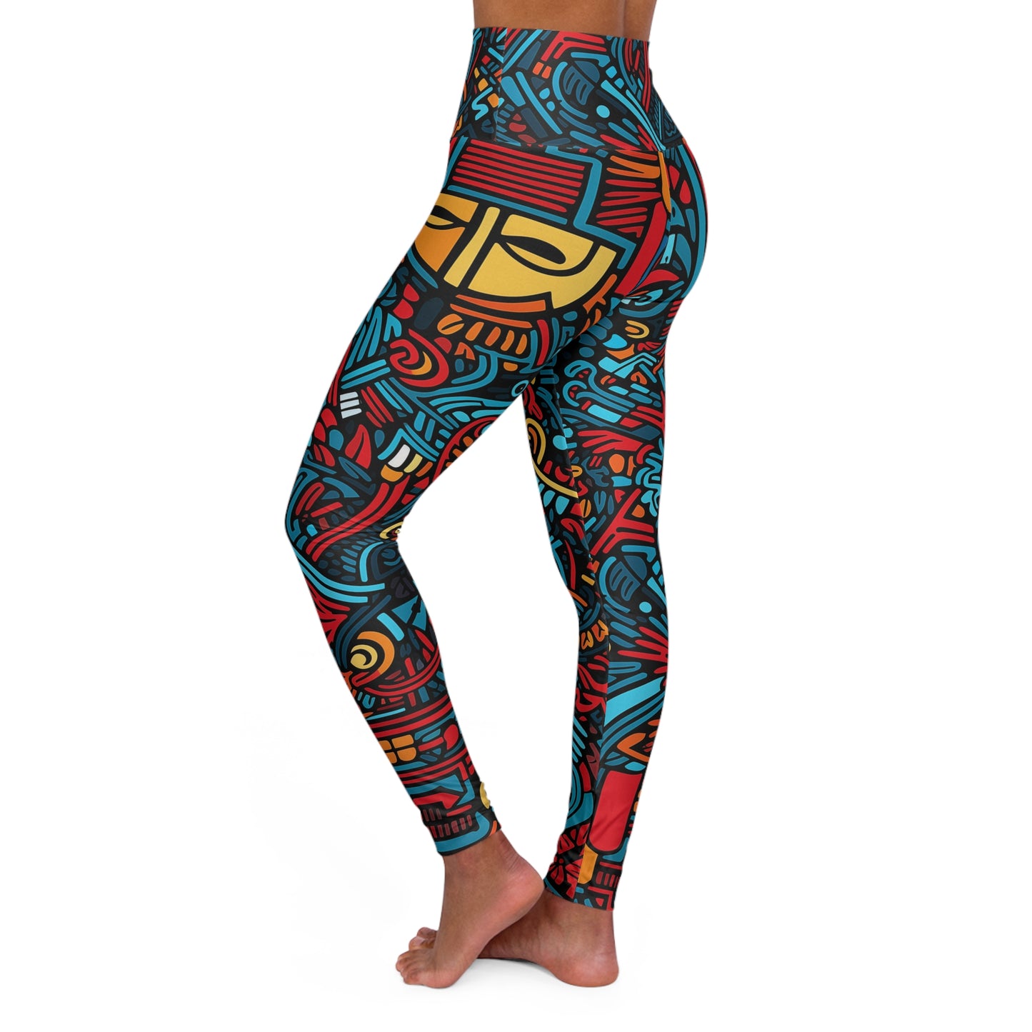 High Waisted Leggings - Brooklyn Cacti