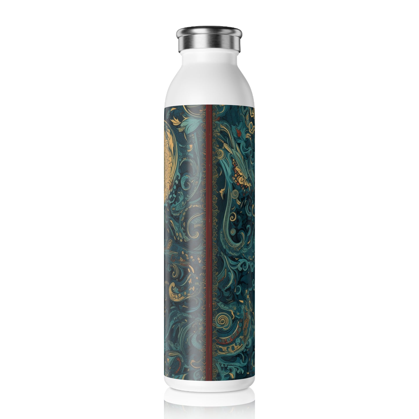 Slim Water Bottle - Martine Trikonasana Paisley