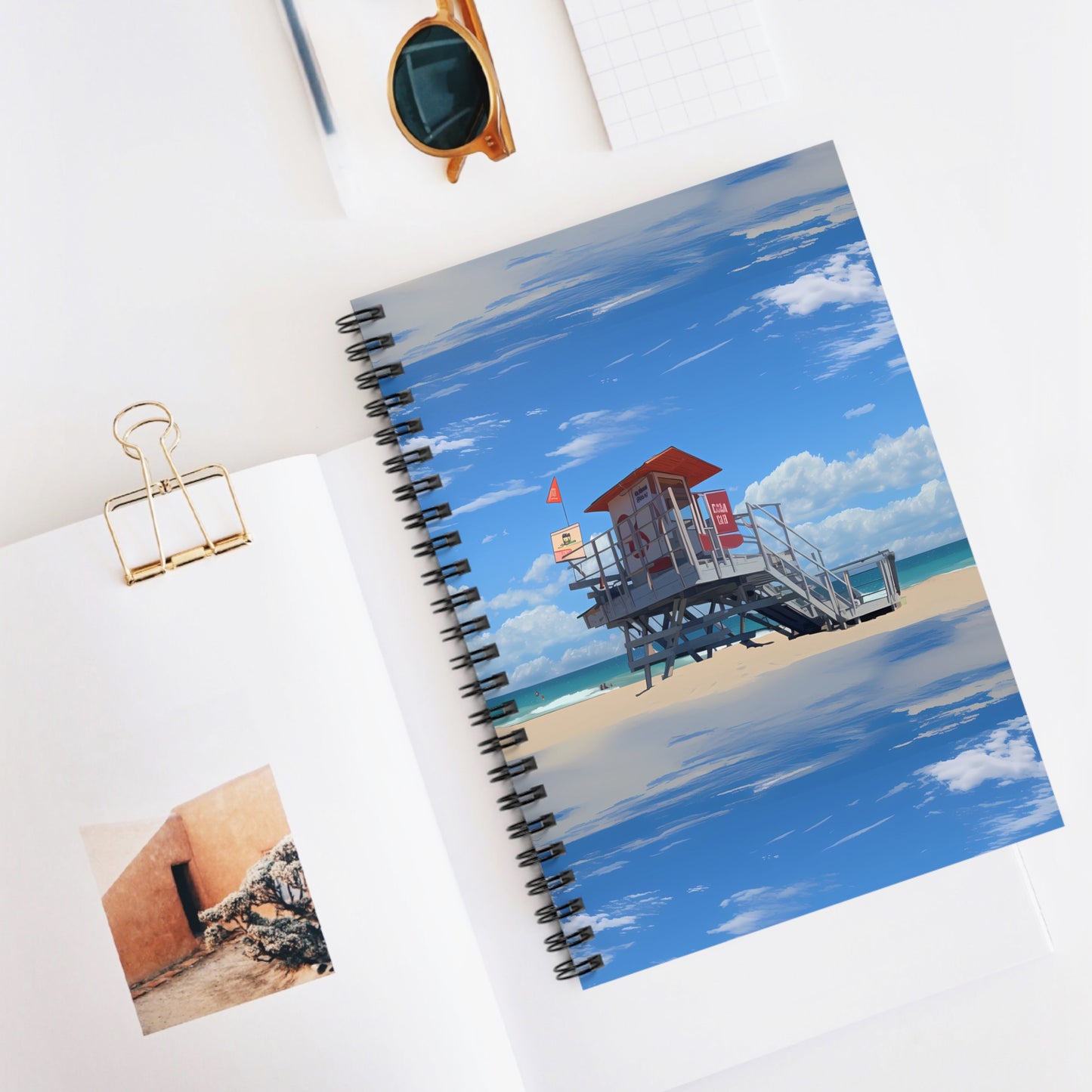 Spiral Notebook with Ruled Line - Love and Santa Monica
