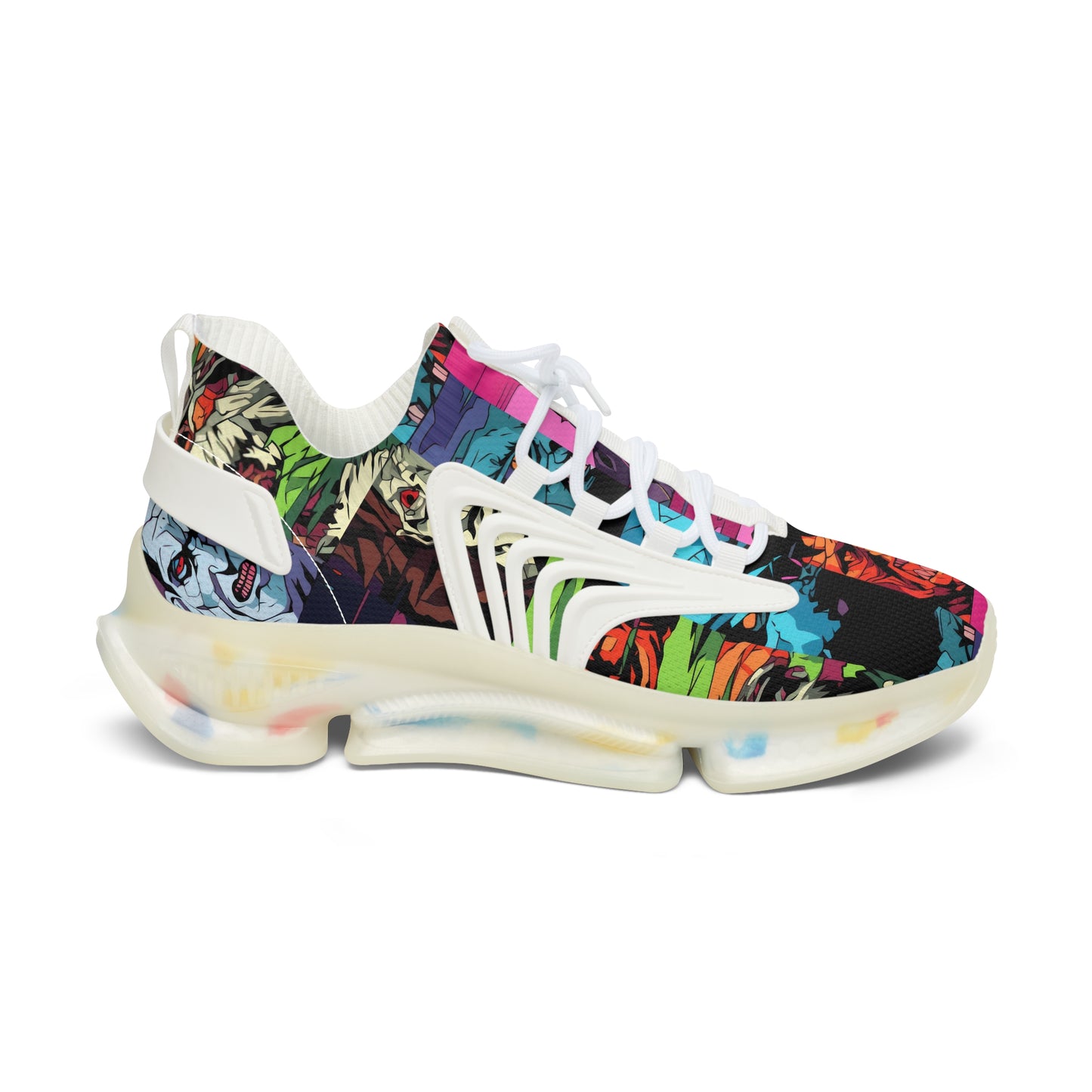 Women's Mesh Sneakers - Spooky Monsters Anime Beta