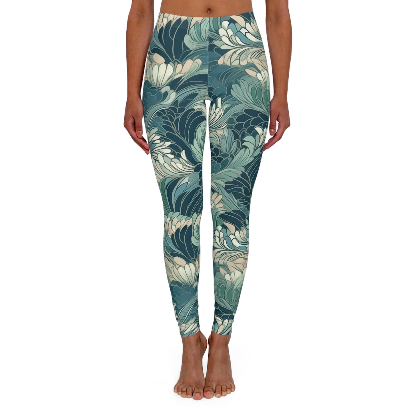 Women's Spandex Leggings - Gregoria Ustrasana Chinoiserie
