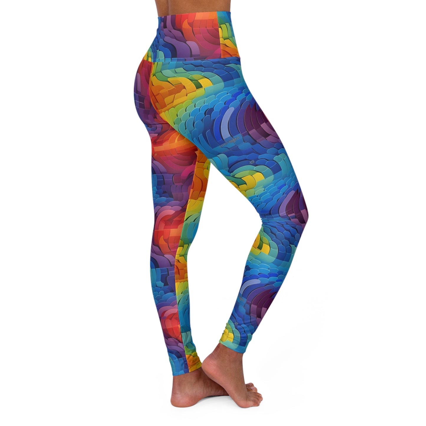 High Waisted Leggings - Paper Coral