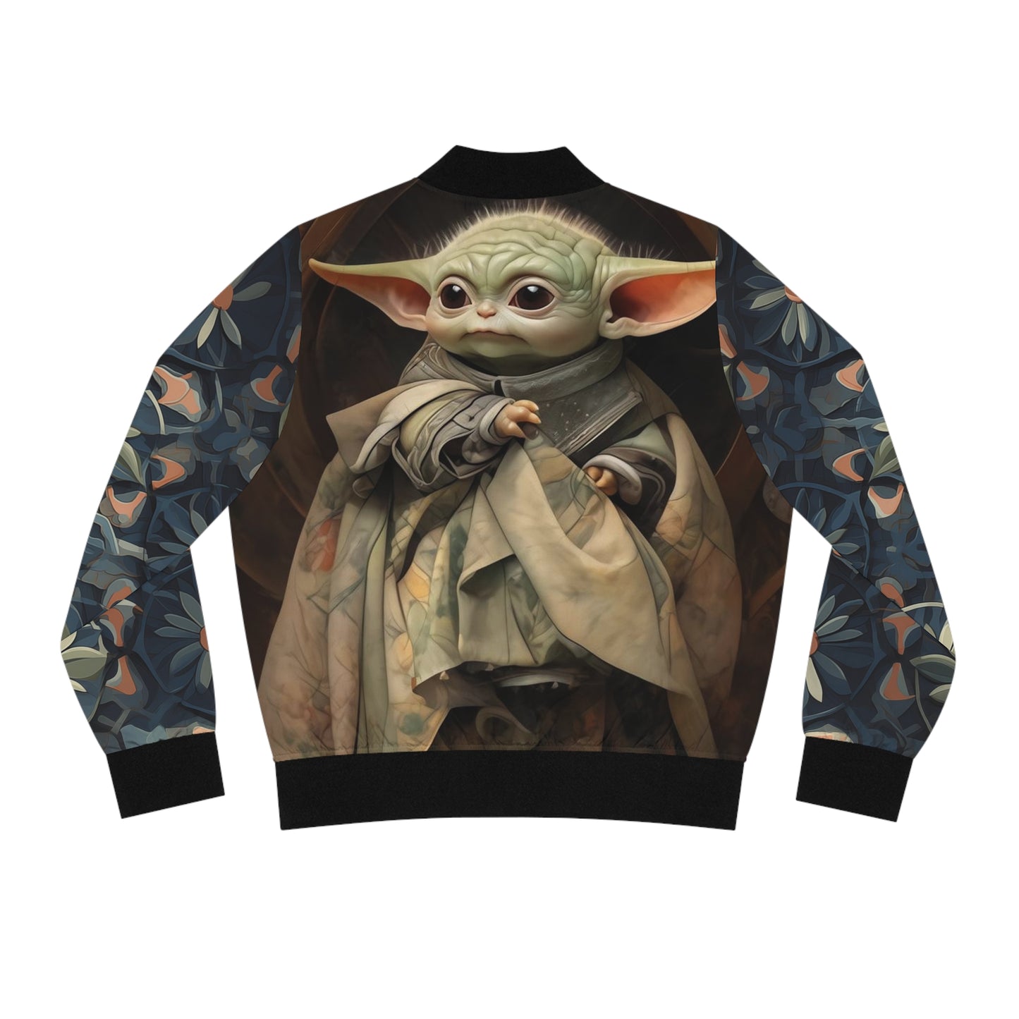 Women's Bomber Jacket - Baby Yoda Grogu Renaissance Painting