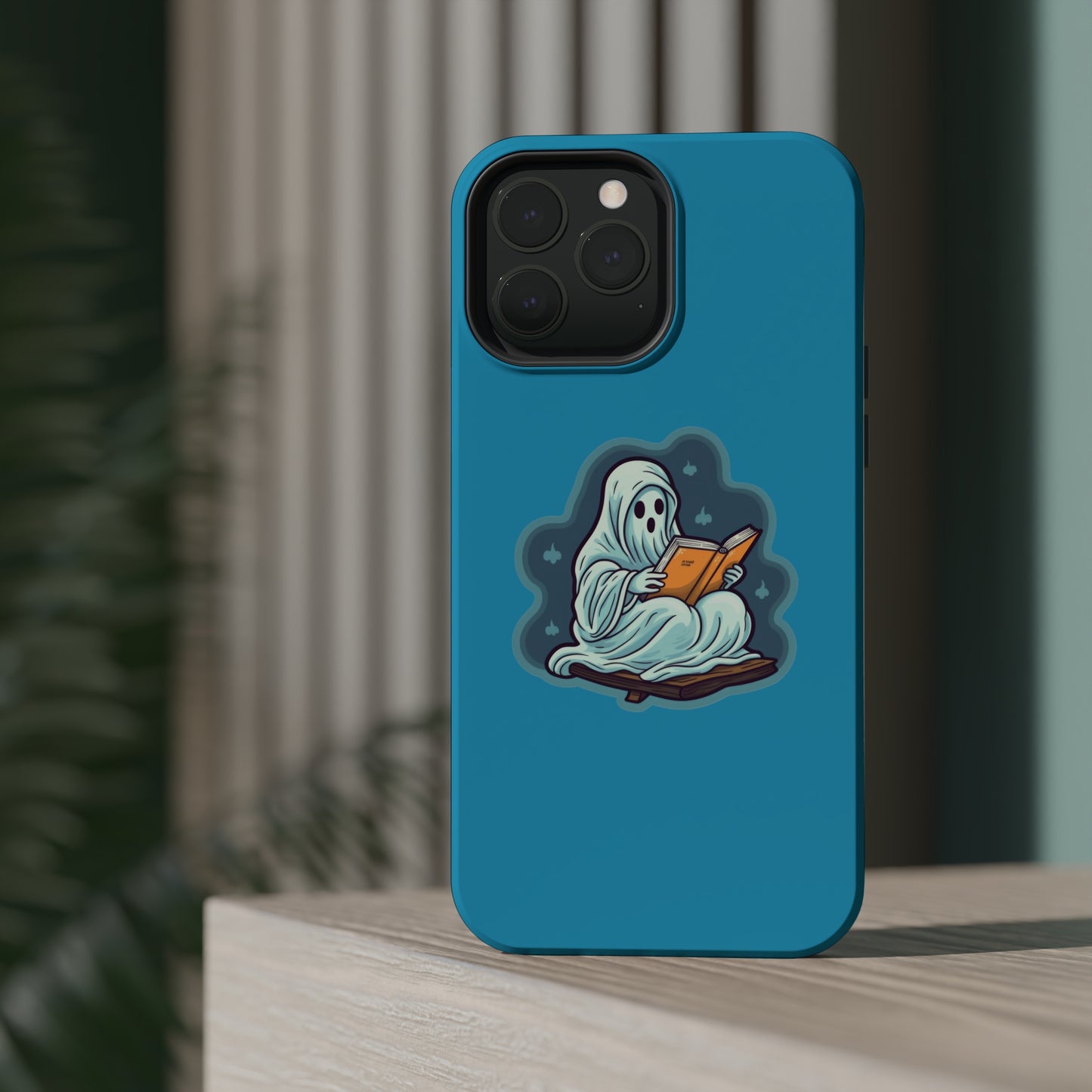 Bookish Ghost Phone Case, Halloween Literary iPhone Case, Teacher's Halloween Present, Librarian Themed Phone Case, Spooky Ghost iPhone Case