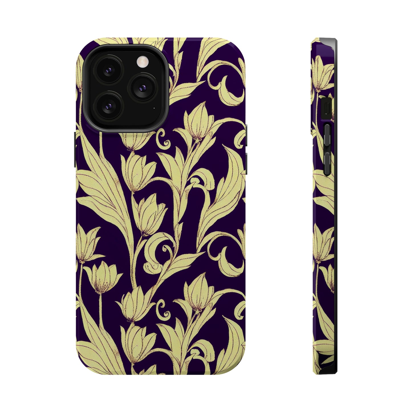 MagSafe Tough iPhone Case - Baroque Blossom Damask