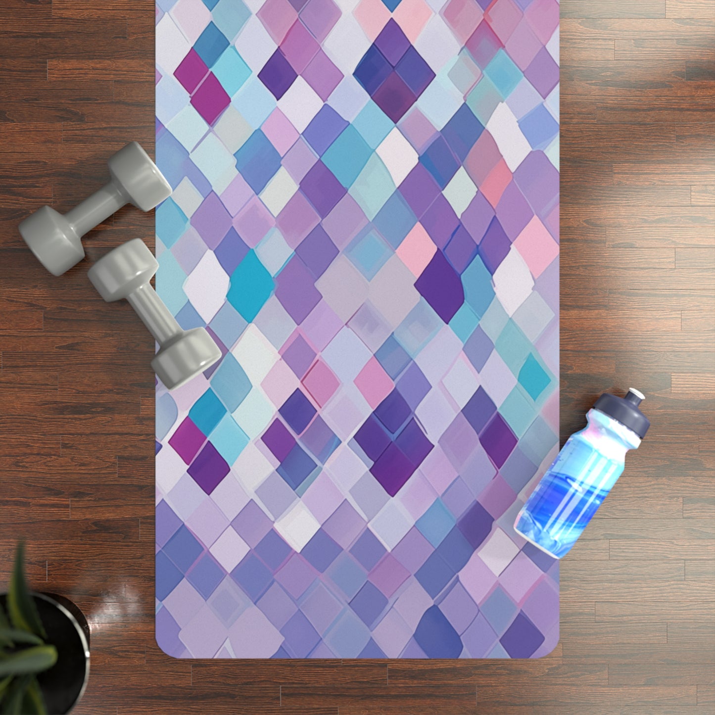 Rubber Yoga Mat- Regina Paris Argyle