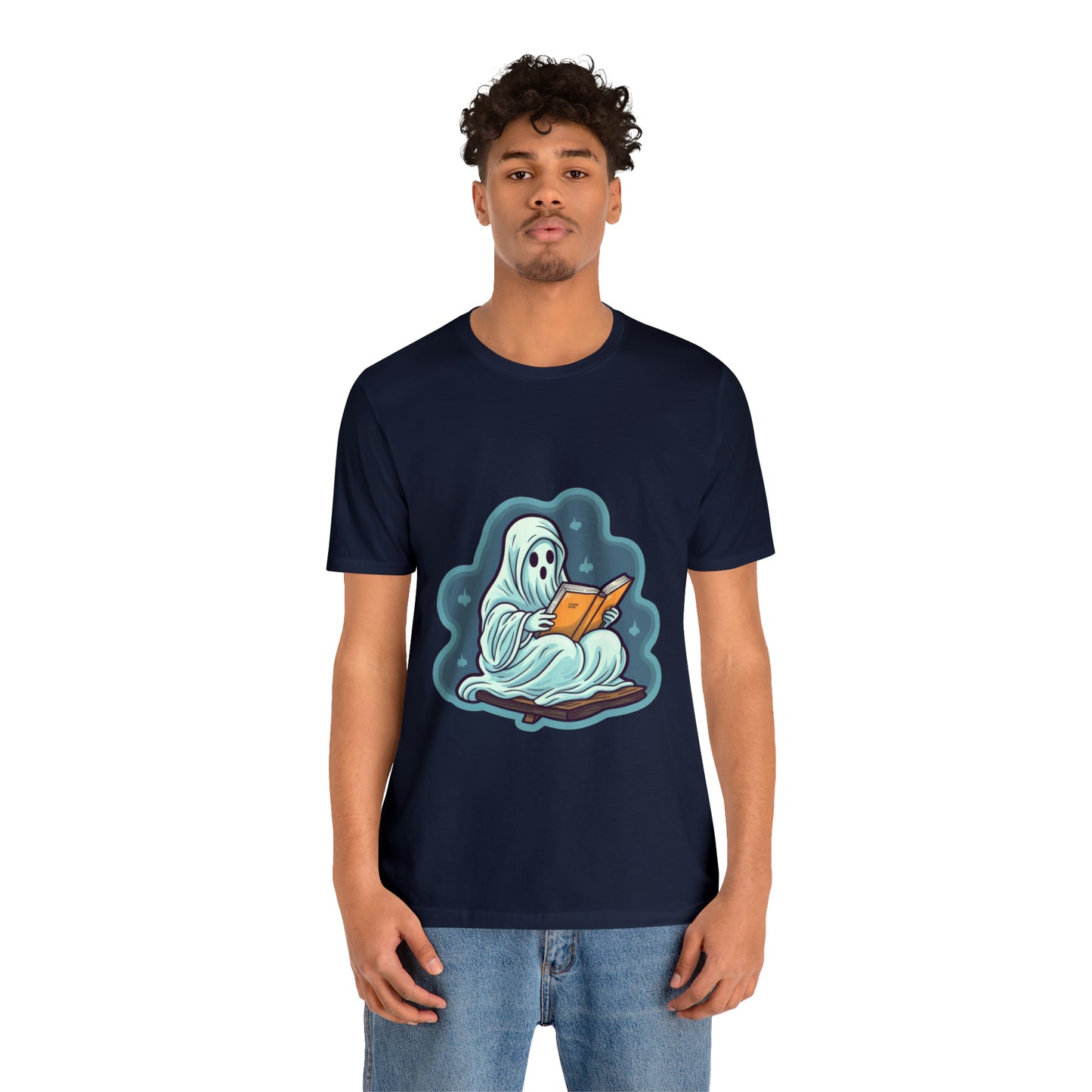 Bookish Ghost Tee, Halloween Literary Tee, Teacher's Halloween Present, Librarian Themed Tee, Spooky Ghost Tee