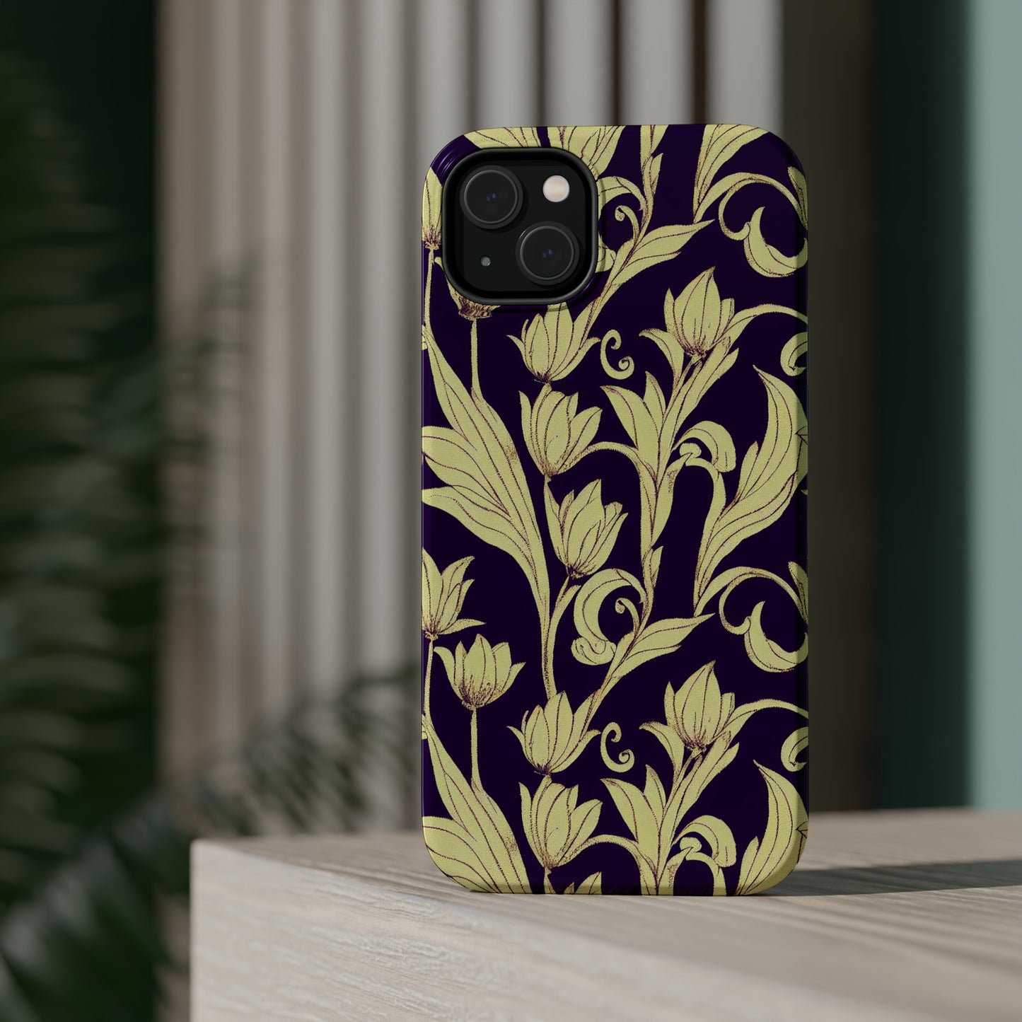 MagSafe Tough iPhone Case - Baroque Blossom Damask