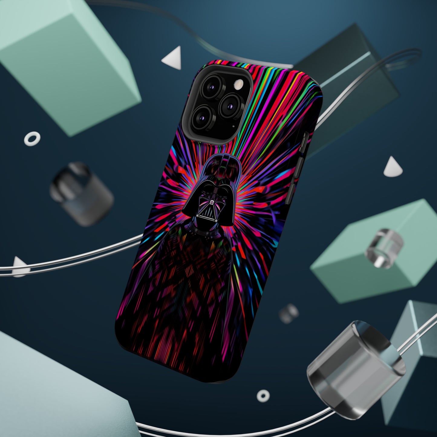 MagSafe Tough iPhone Case - Darth Vader Op Art Vintage