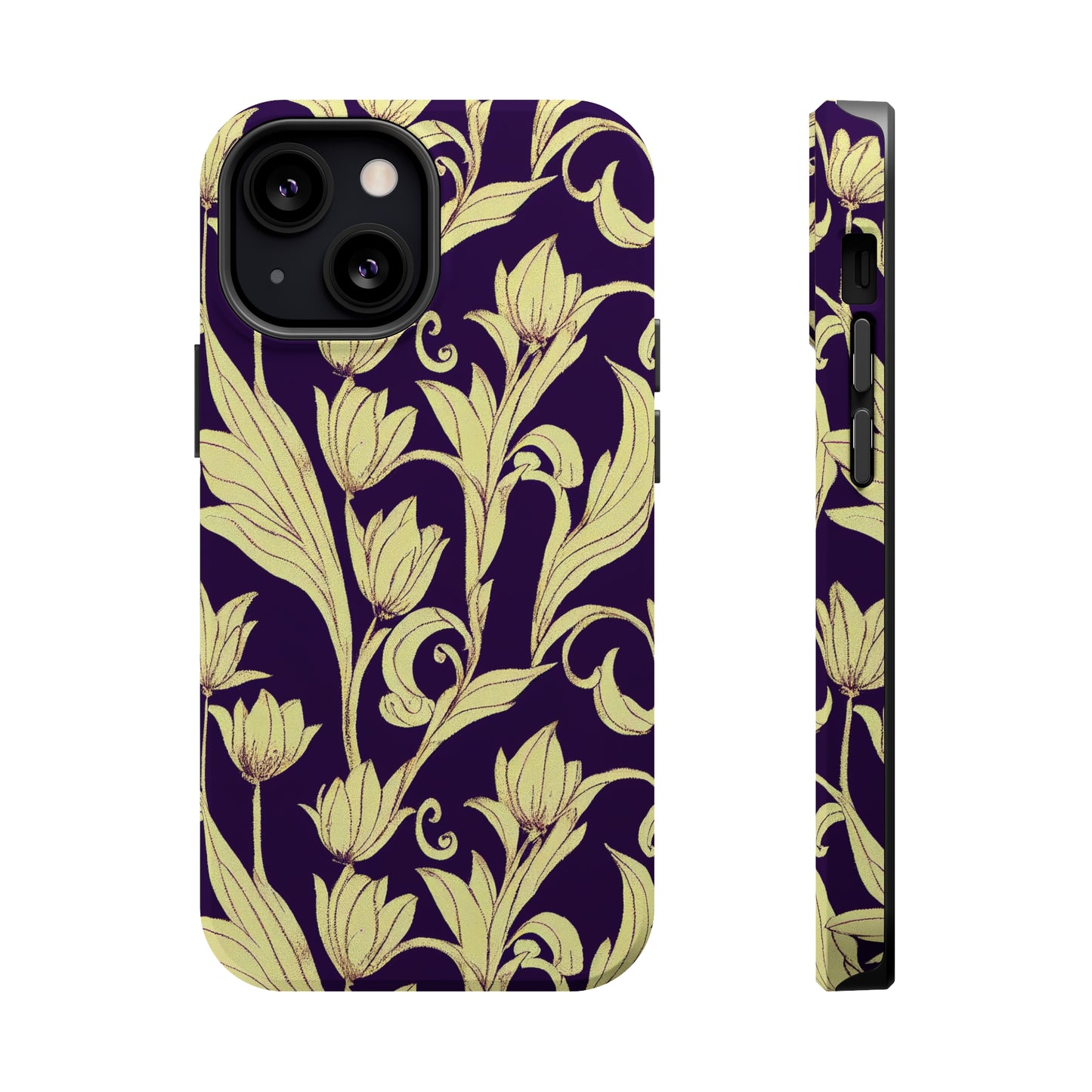 MagSafe Tough iPhone Case - Baroque Blossom Damask