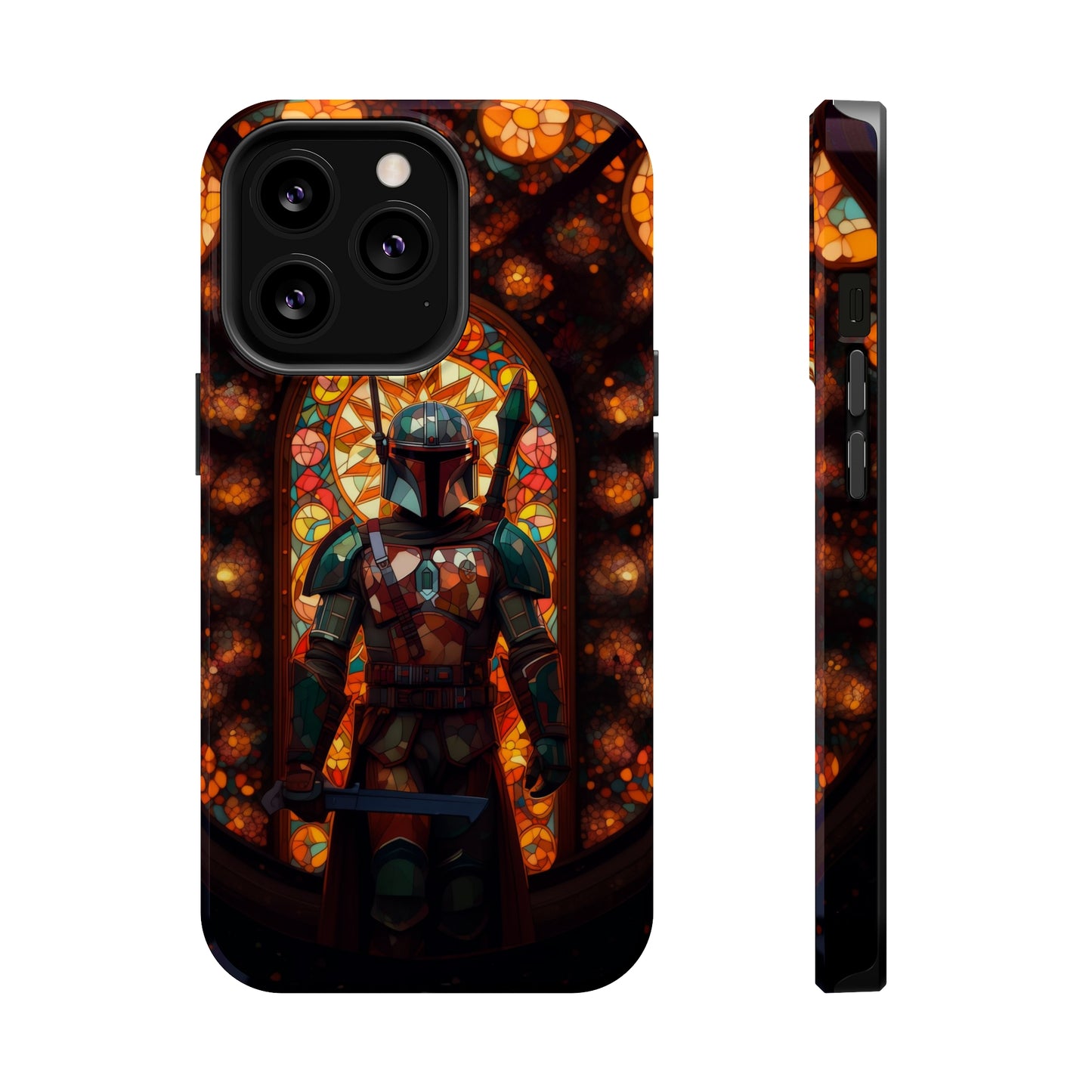 MagSafe Tough iPhone Case - The Mandalorian Catholic Stained Glass Window