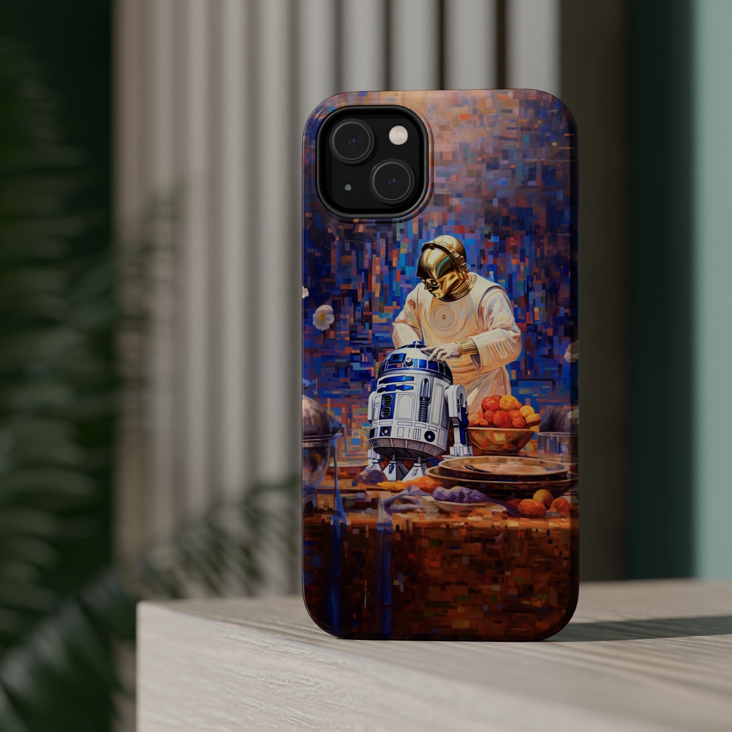 MagSafe Tough iPhone Case - R2D2Baking in the kitchen wearing an apron