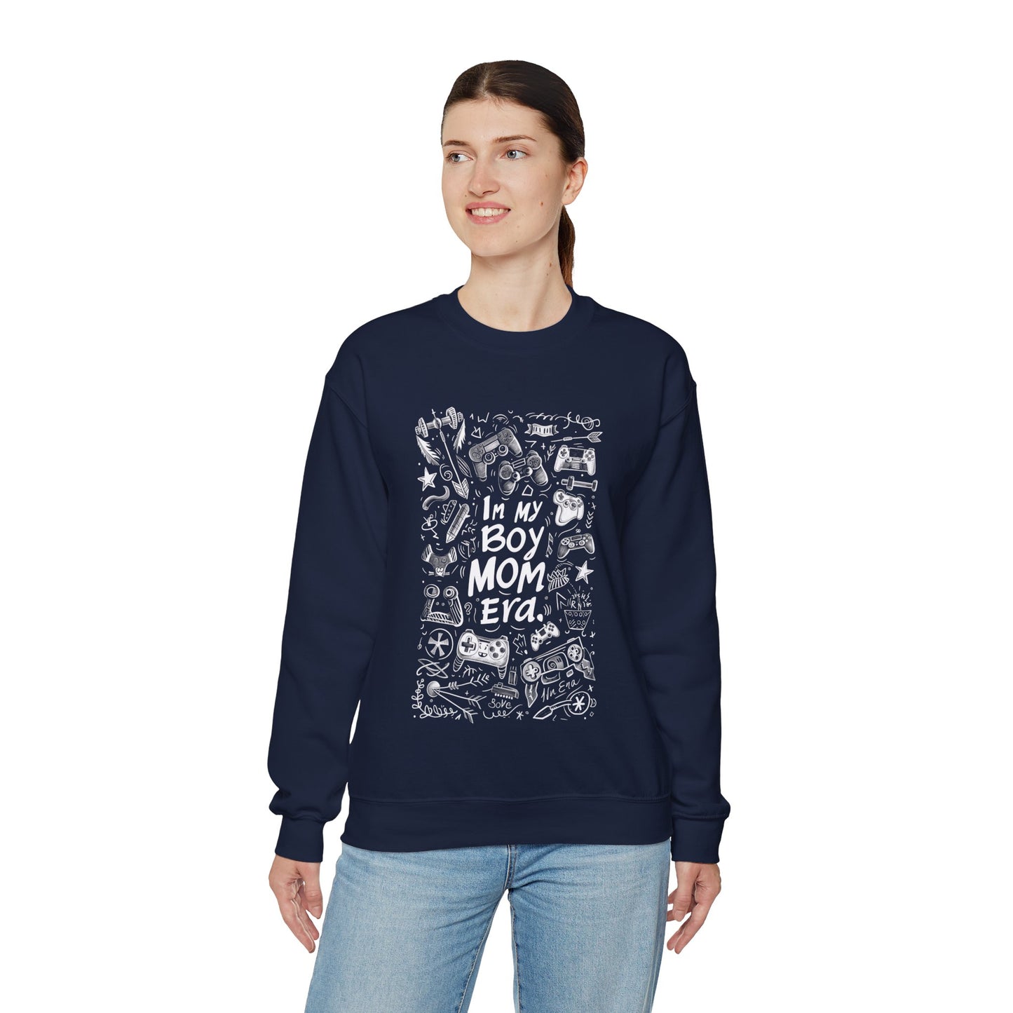 Unisex Heavy Blend™ Crewneck Sweatshirt - In My Boy Mom Era - Gamer