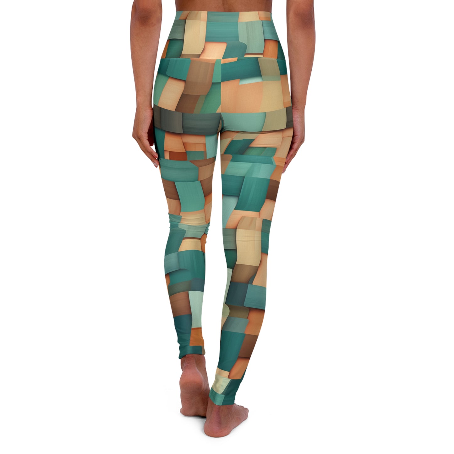 High Waisted Leggings - Euphemia Livorno Basketweave