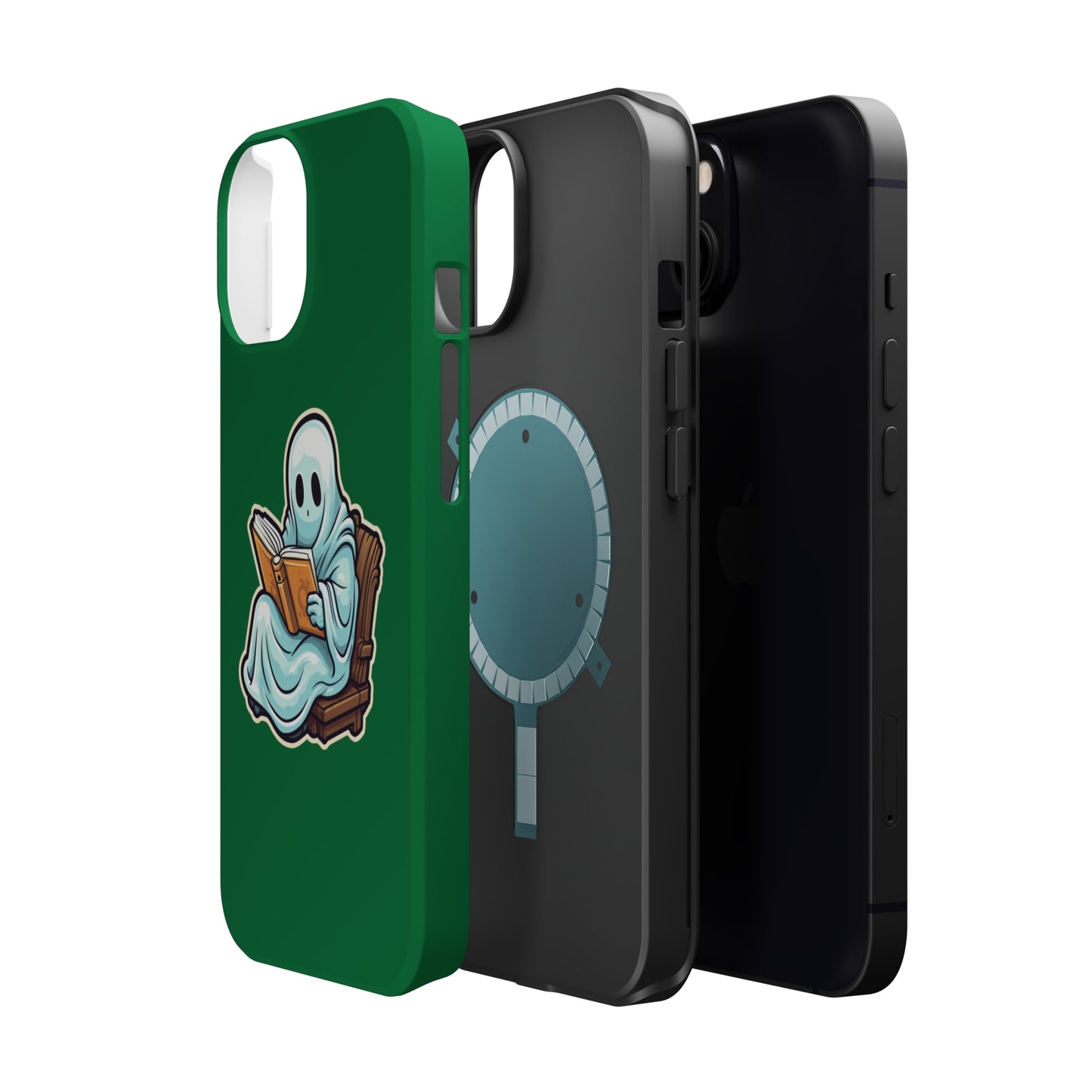 Ghost Reading Books iPhone Case, Halloween Teacher Gift, Librarian, Ghost, Halloween MagSafe Tough iPhone Case