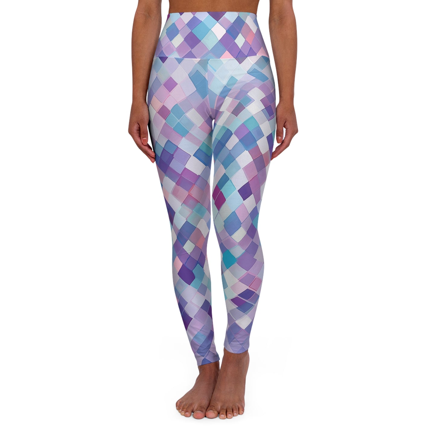 High Waisted Leggings - Regina Paris Argyle
