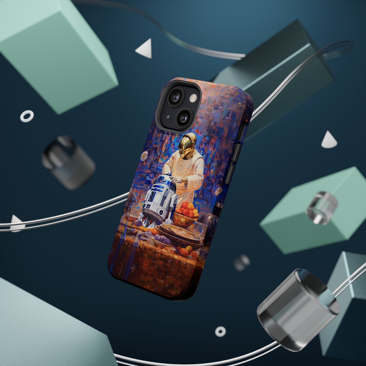 MagSafe Tough iPhone Case - R2D2Baking in the kitchen wearing an apron