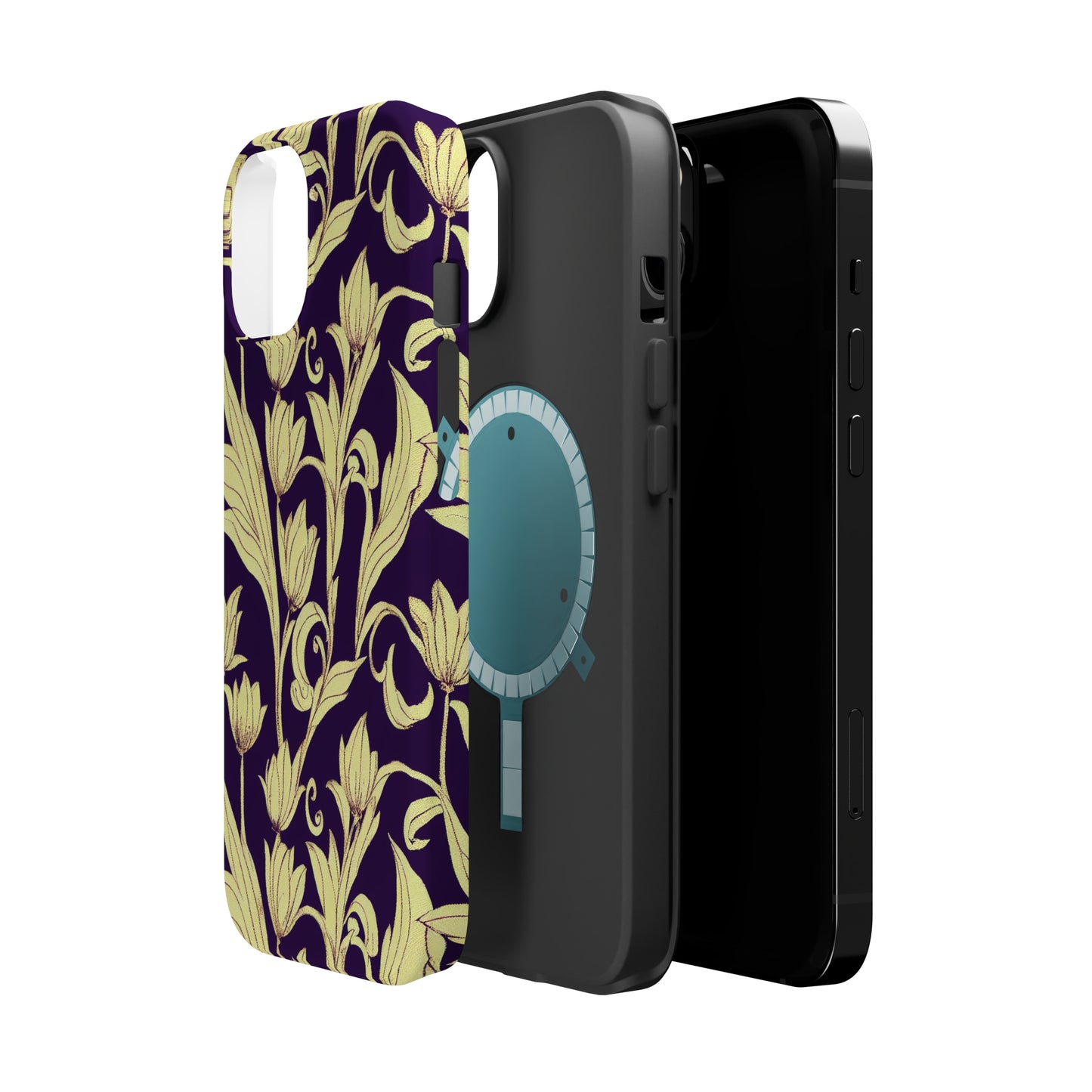MagSafe Tough iPhone Case - Baroque Blossom Damask