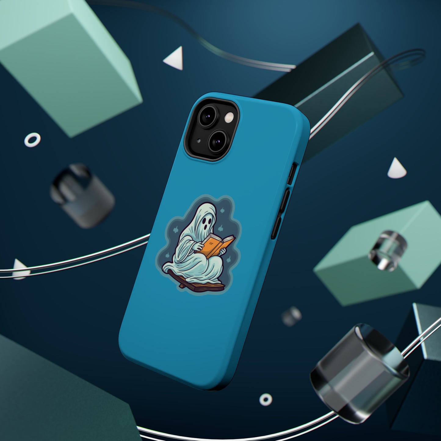 Bookish Ghost Phone Case, Halloween Literary iPhone Case, Teacher's Halloween Present, Librarian Themed Phone Case, Spooky Ghost iPhone Case