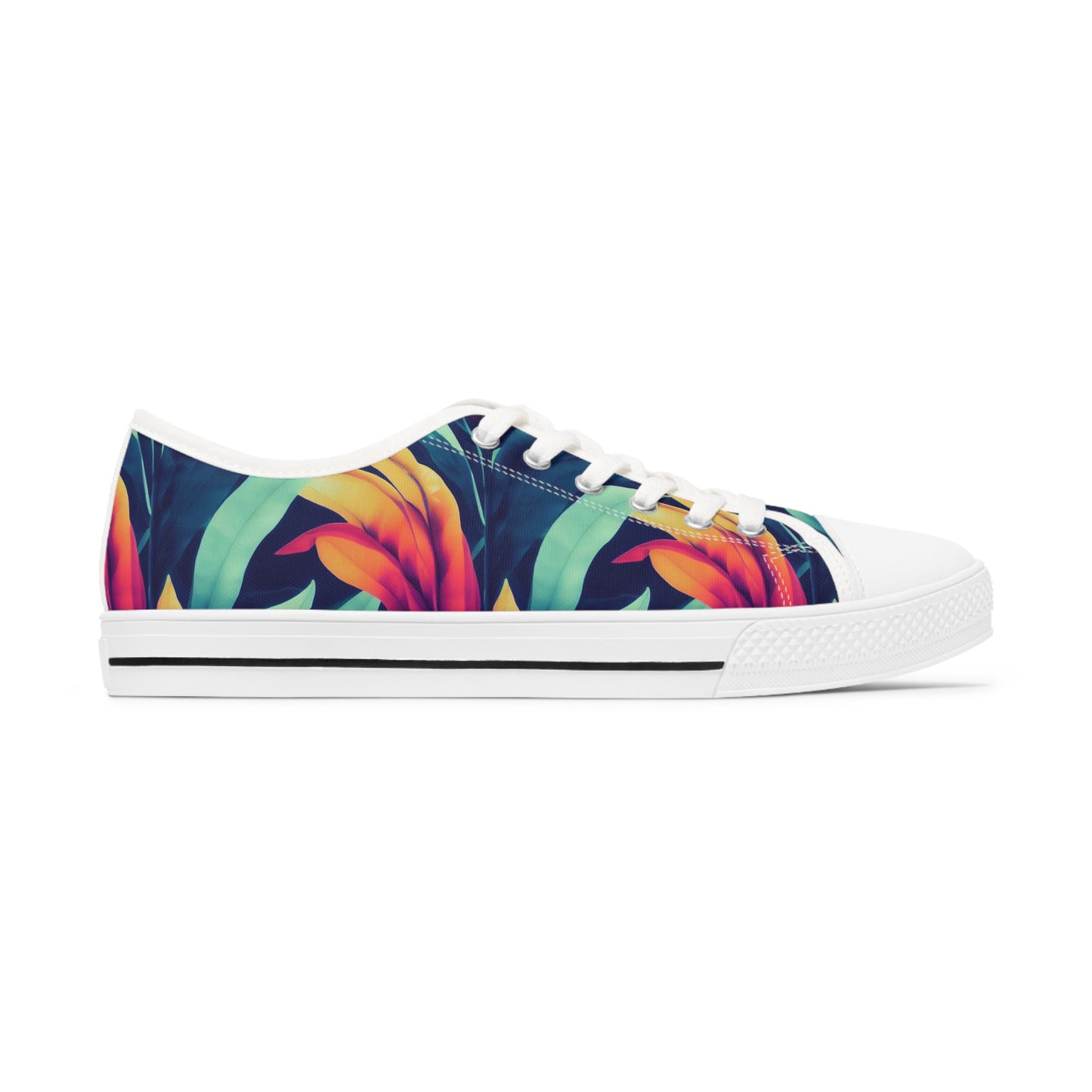 Women's Low Top Sneakers - Tropical Oasis