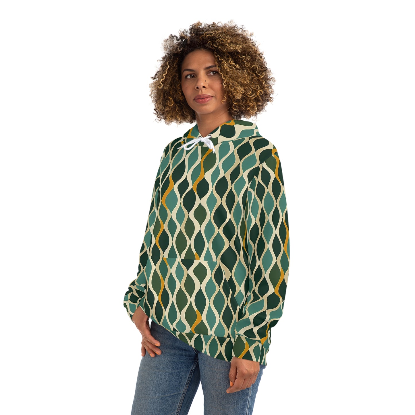 Hoodie - Deco Aqua Ringlets
