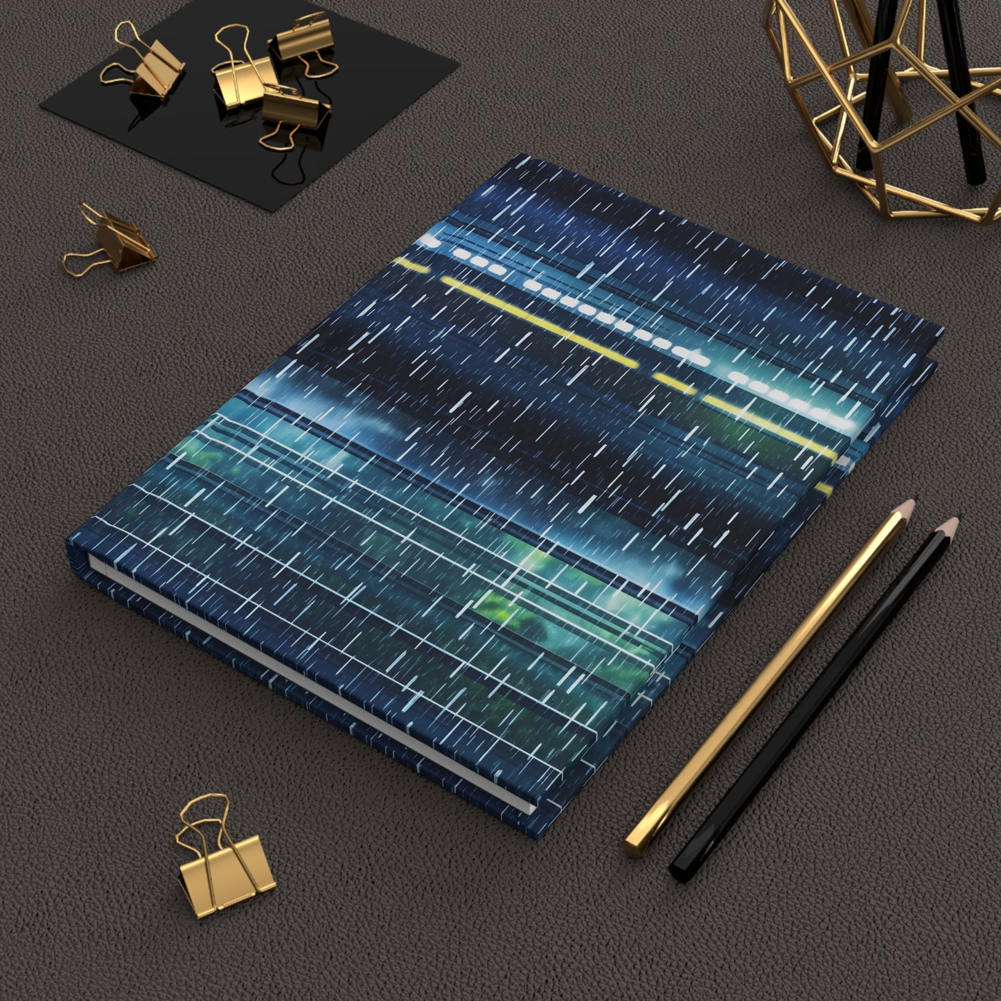 Hardcover Journal - Bullet Train Typhoon