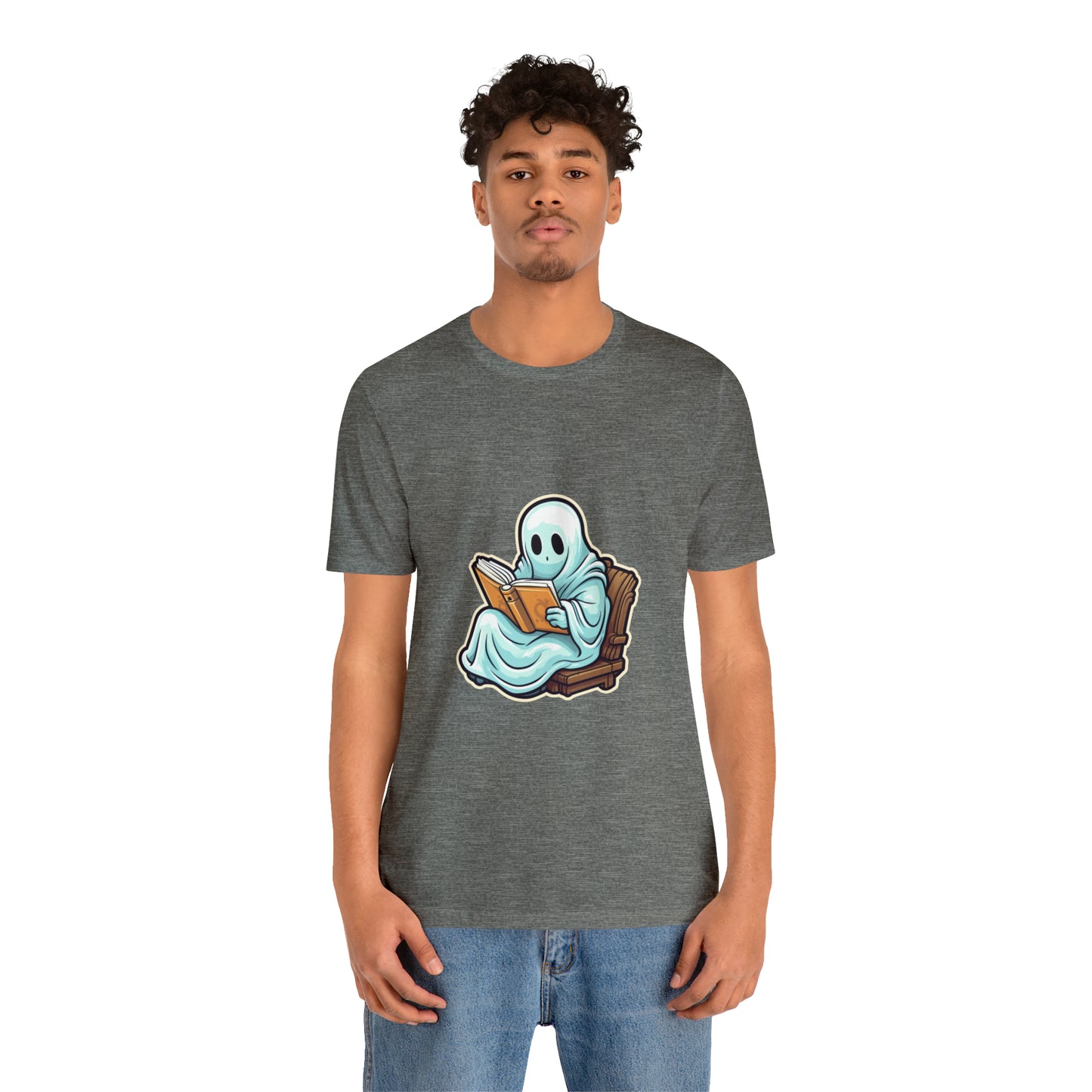 Ghost Reading Books Tee Shirt, Halloween Teacher Gift, Librarian, Ghost, Halloween Tee