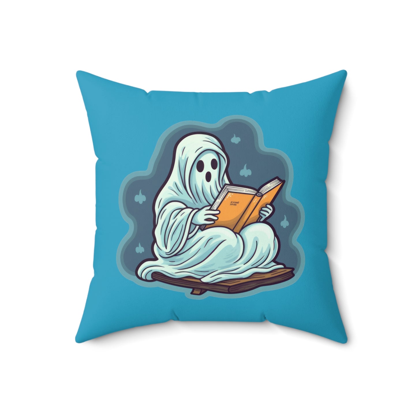 Bookish Ghost Pillow, Halloween Literary Pillow, Teacher's Halloween Present, Librarian Themed Pillow, Spooky Ghost Pillow