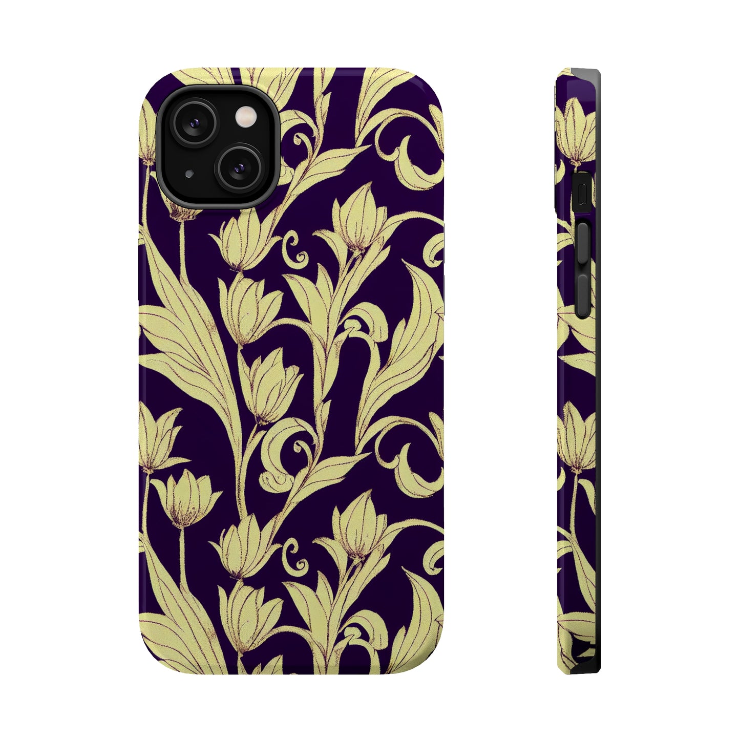 MagSafe Tough iPhone Case - Baroque Blossom Damask