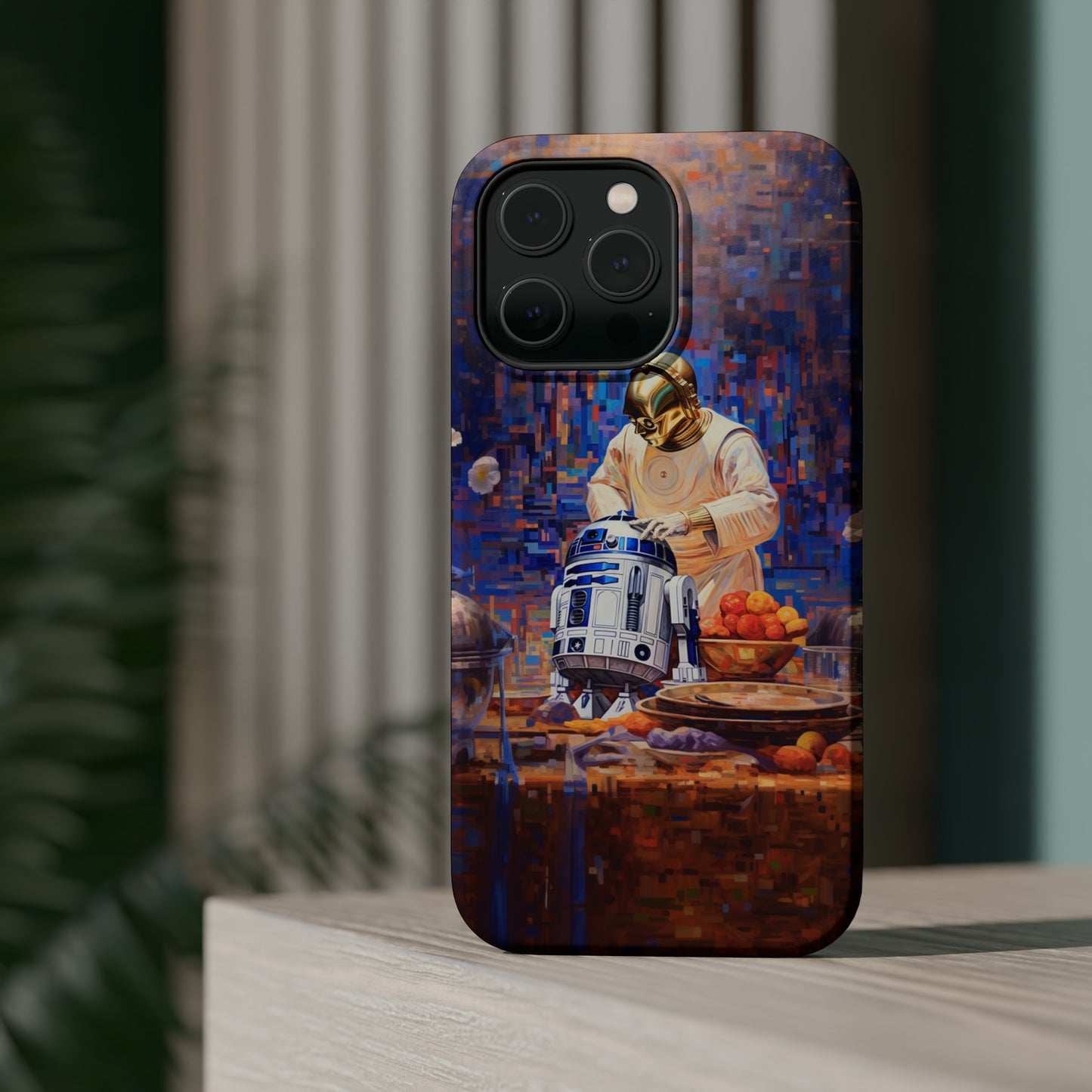MagSafe Tough iPhone Case - R2D2Baking in the kitchen wearing an apron
