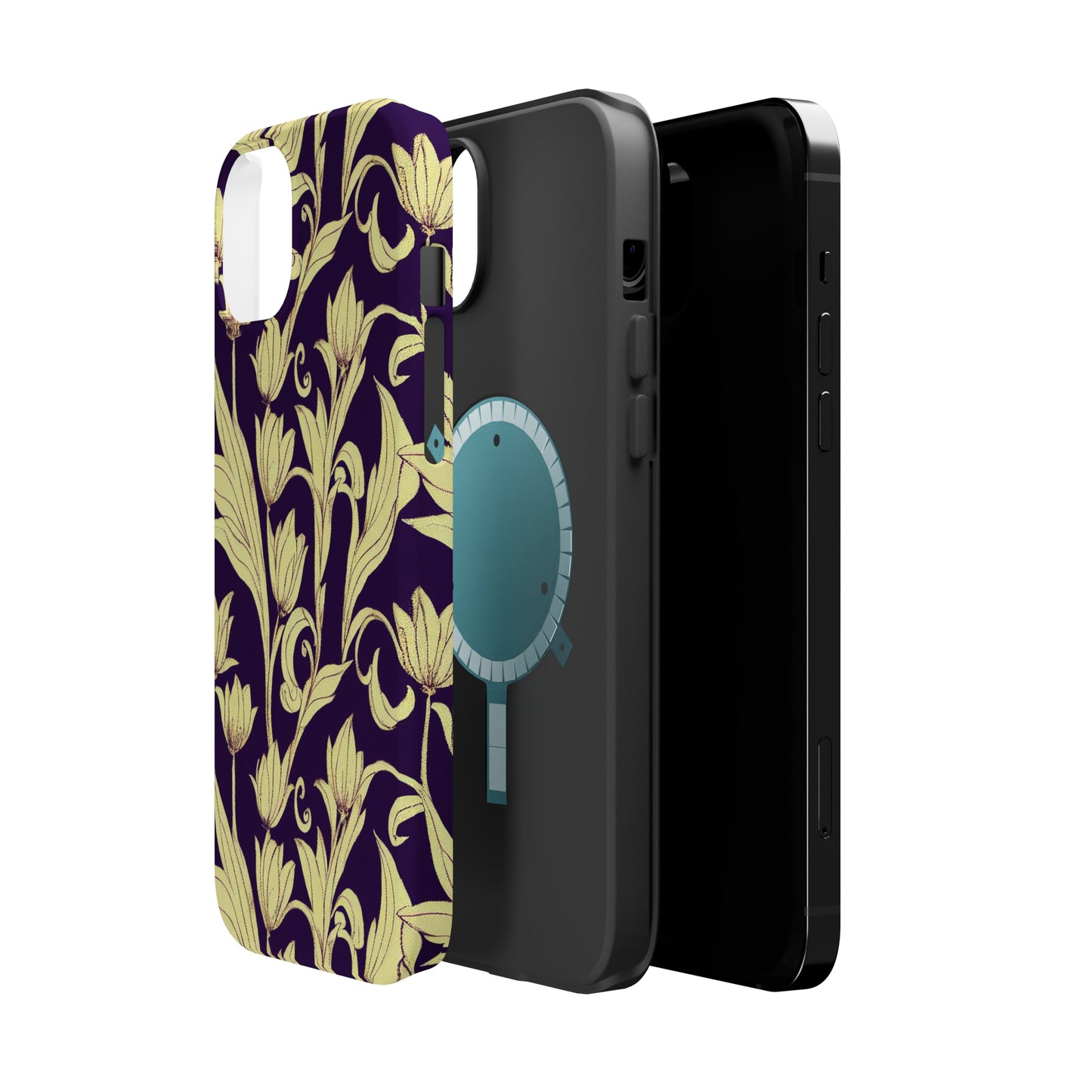 MagSafe Tough iPhone Case - Baroque Blossom Damask