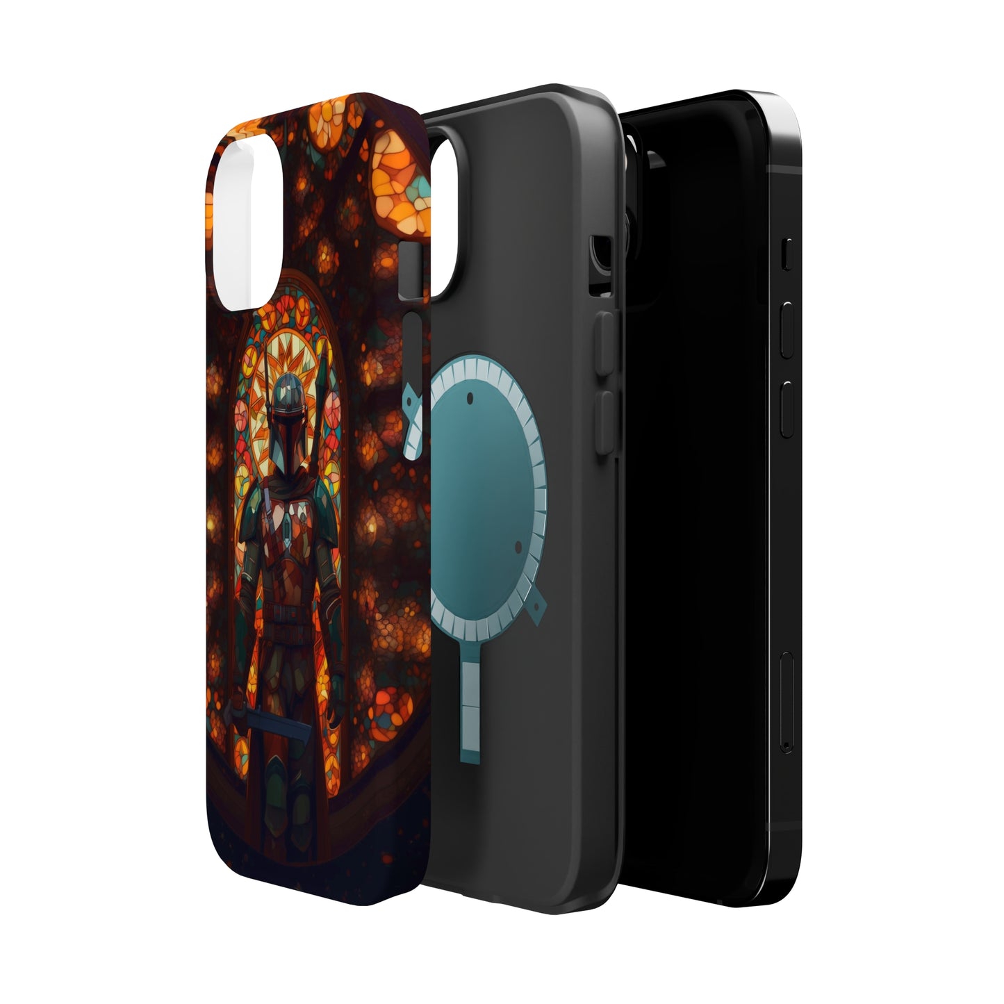 MagSafe Tough iPhone Case - The Mandalorian Catholic Stained Glass Window