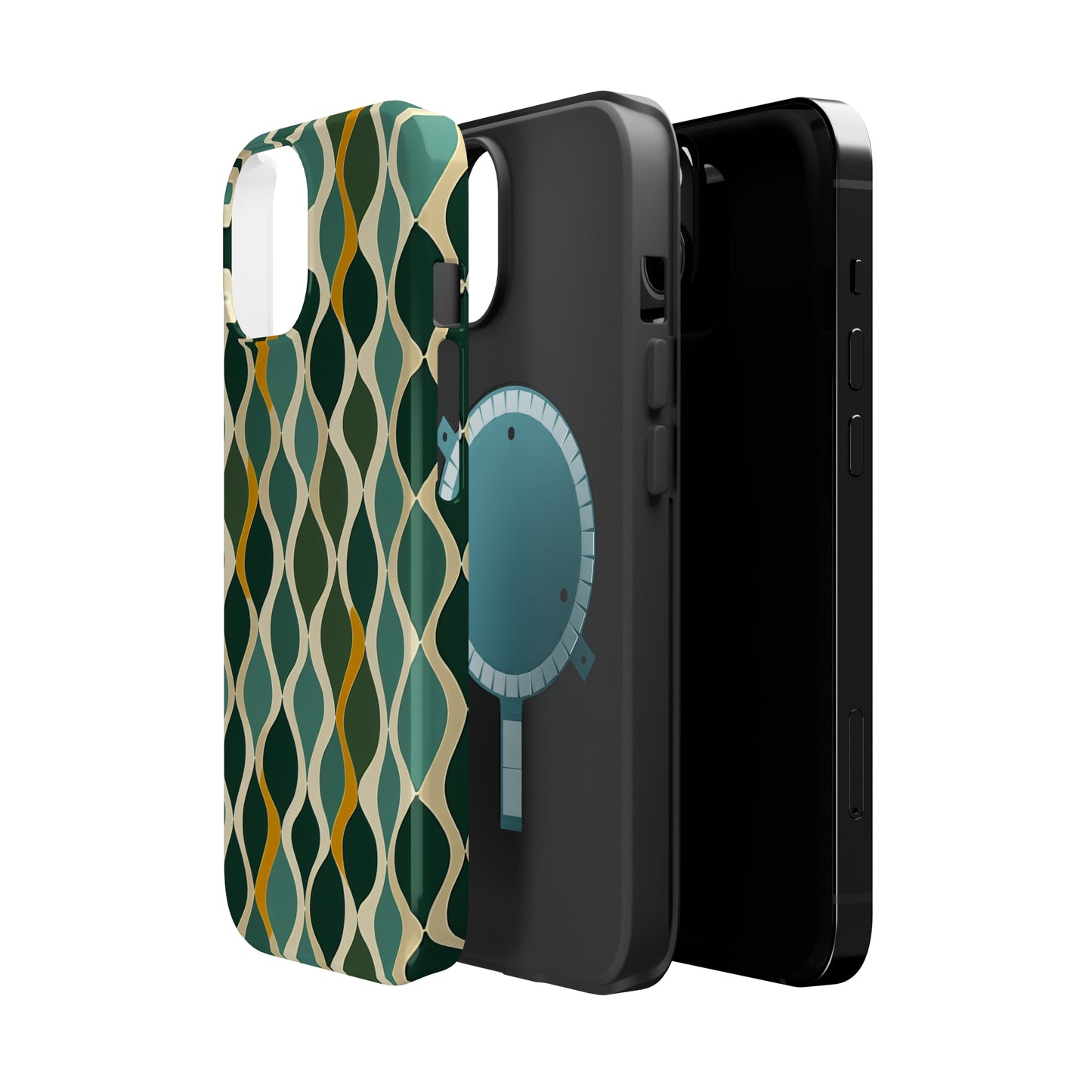 MagSafe Tough iPhone Case - Deco Aqua Ringlets.png