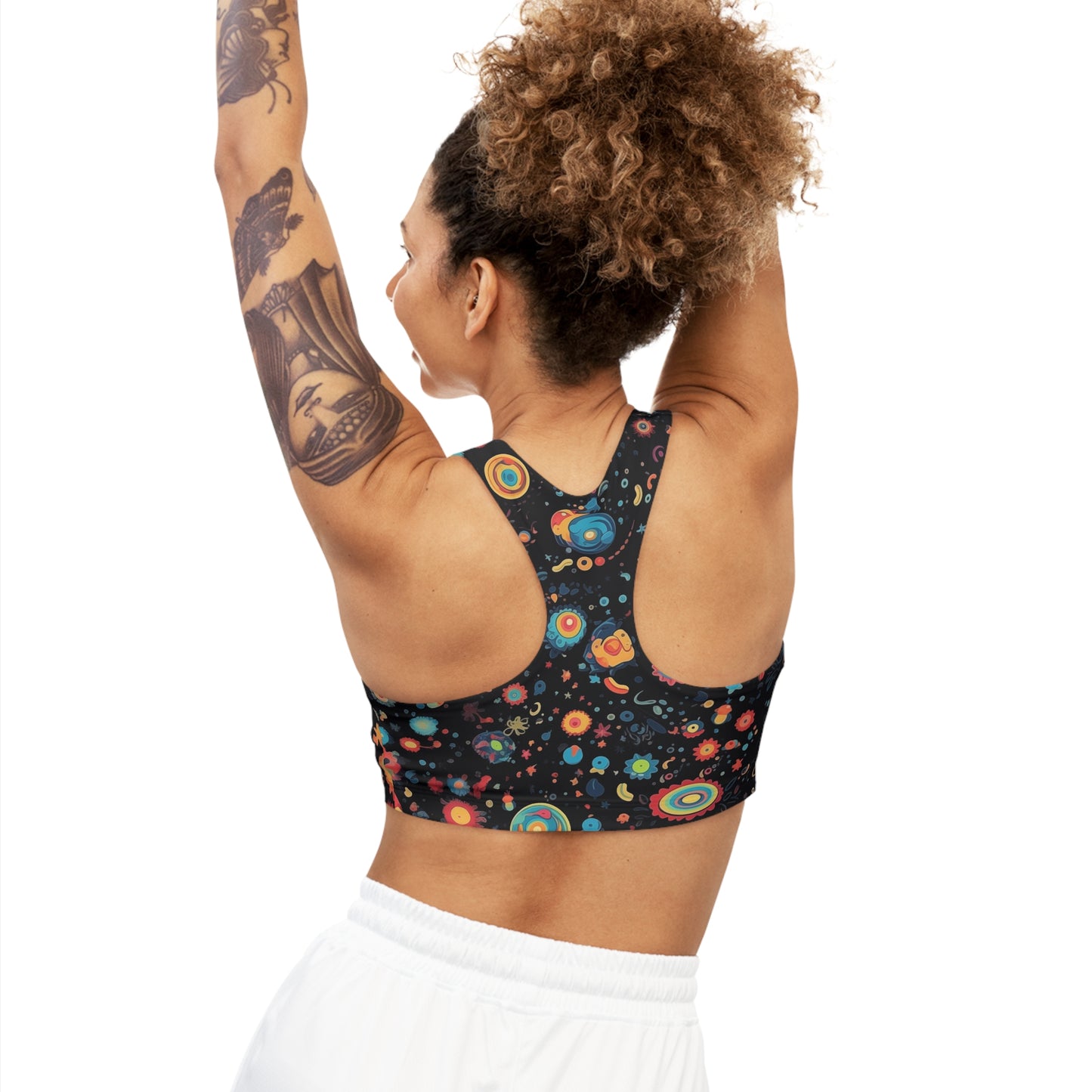 Sports Bra - Peregrine Matsyasana 70s Sci Fi Nebula