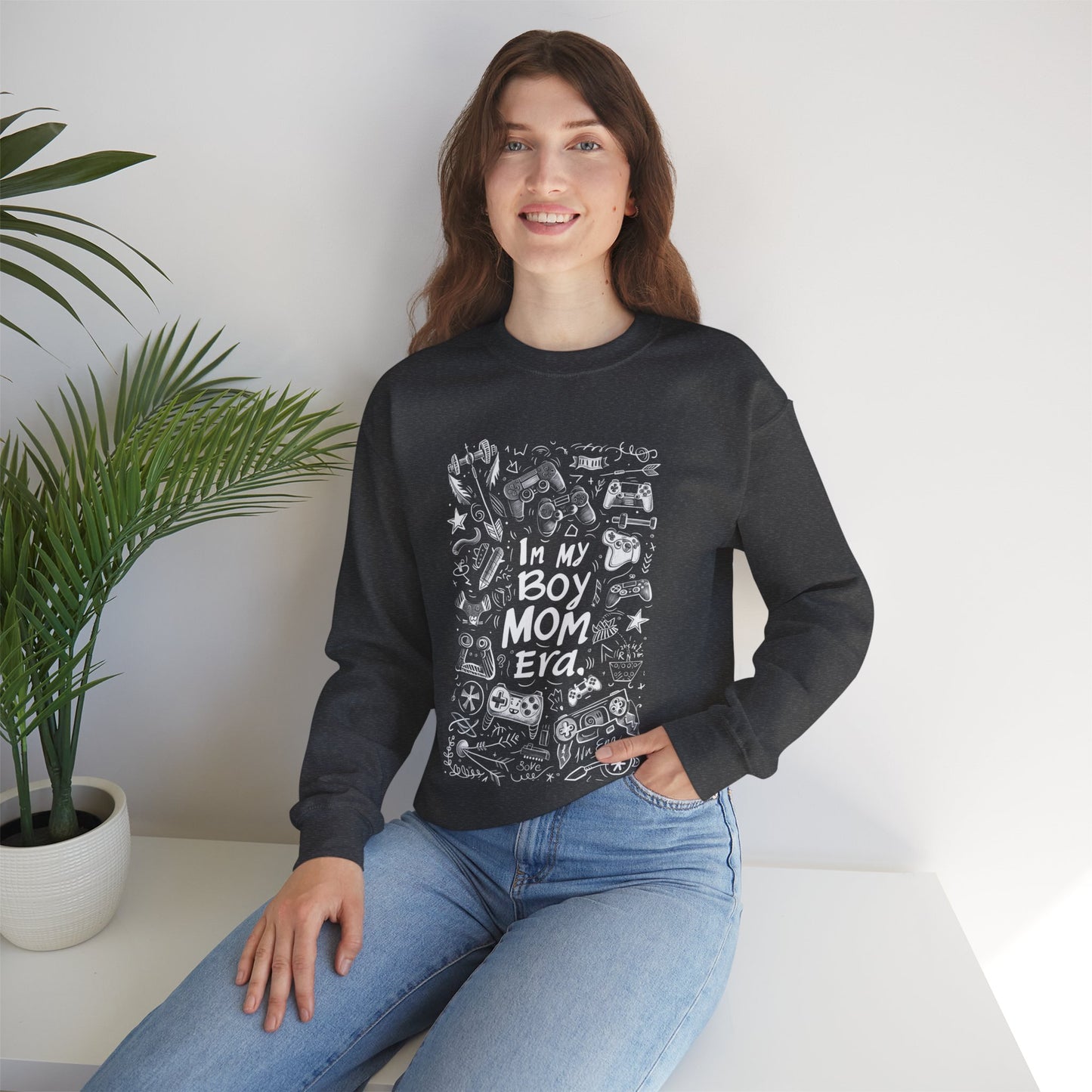 Unisex Heavy Blend™ Crewneck Sweatshirt - In My Boy Mom Era - Gamer