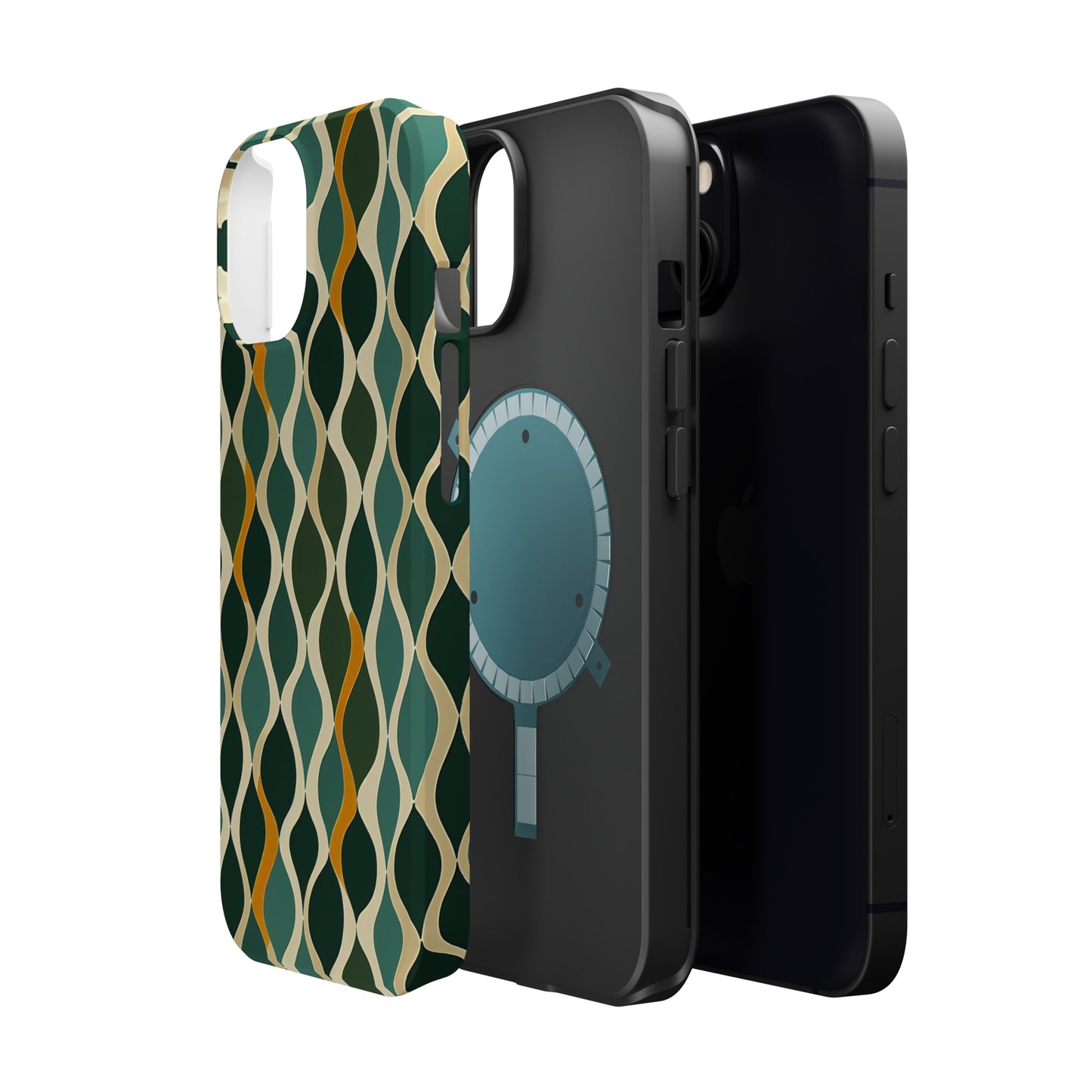 MagSafe Tough iPhone Case - Deco Aqua Ringlets.png