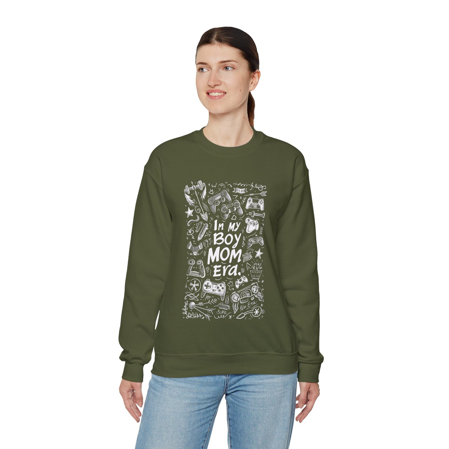 Unisex Heavy Blend™ Crewneck Sweatshirt - In My Boy Mom Era - Gamer