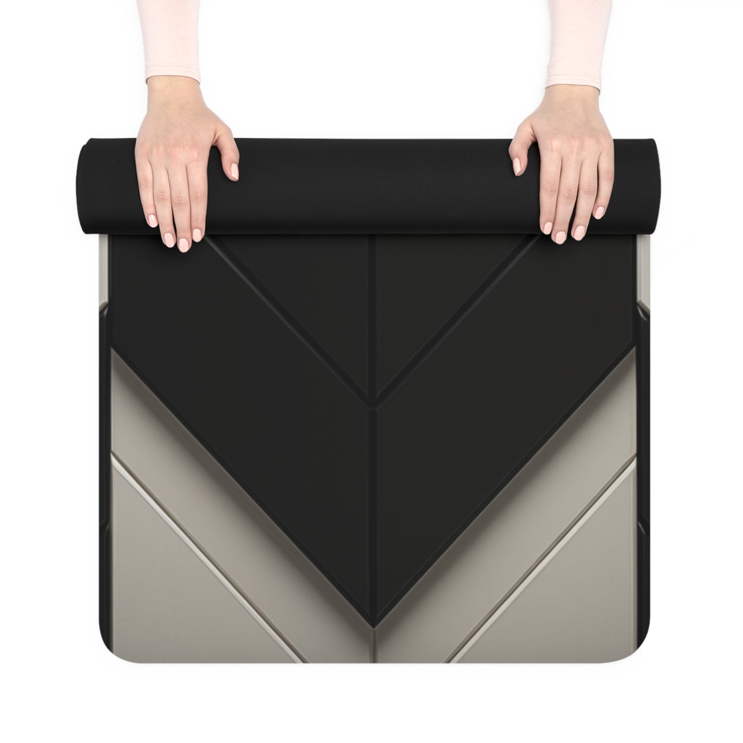 Rubber Yoga Mat- Chevrons for Aphrodite 01