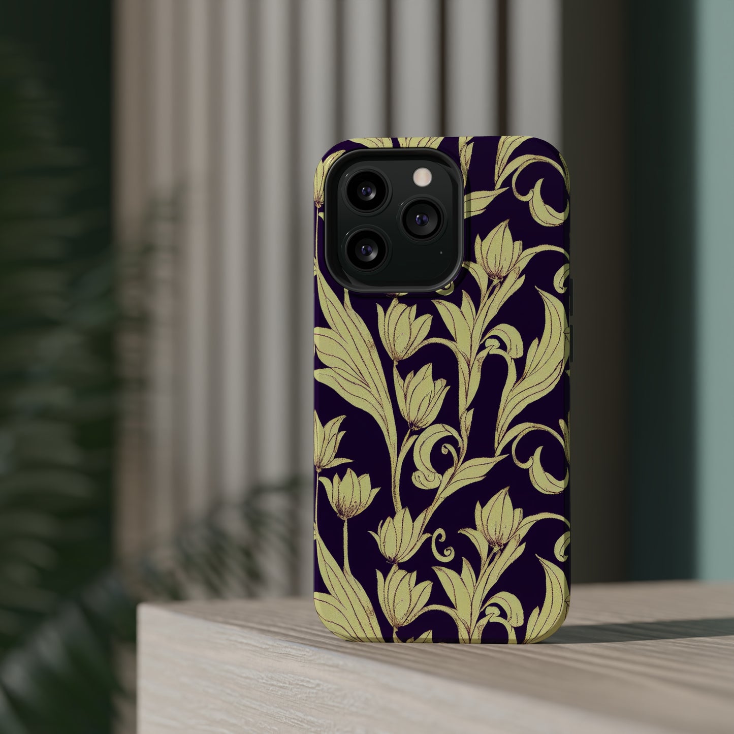 MagSafe Tough iPhone Case - Baroque Blossom Damask