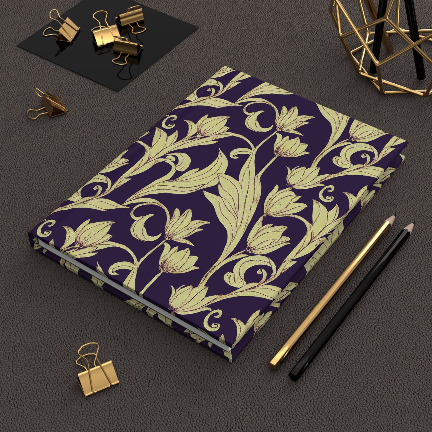 Hardcover Journal - Baroque Blossom Damask