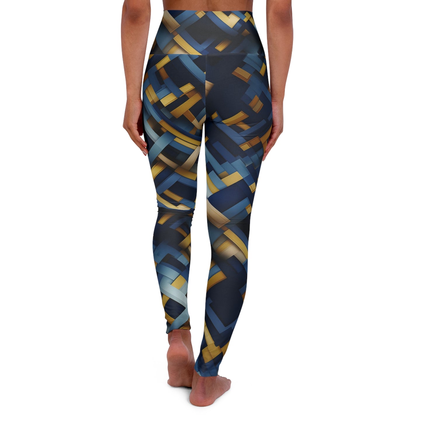 High Waisted Leggings - Luthera Salabhasana Plaid