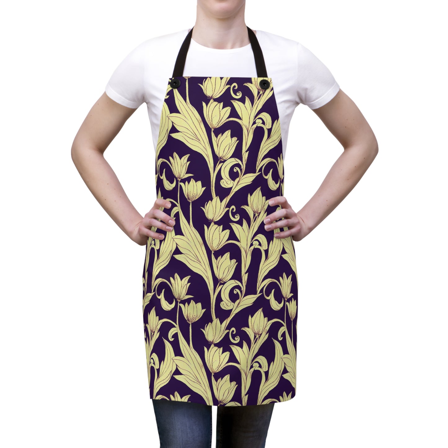 Canvas Apron - Baroque Blossom Damask