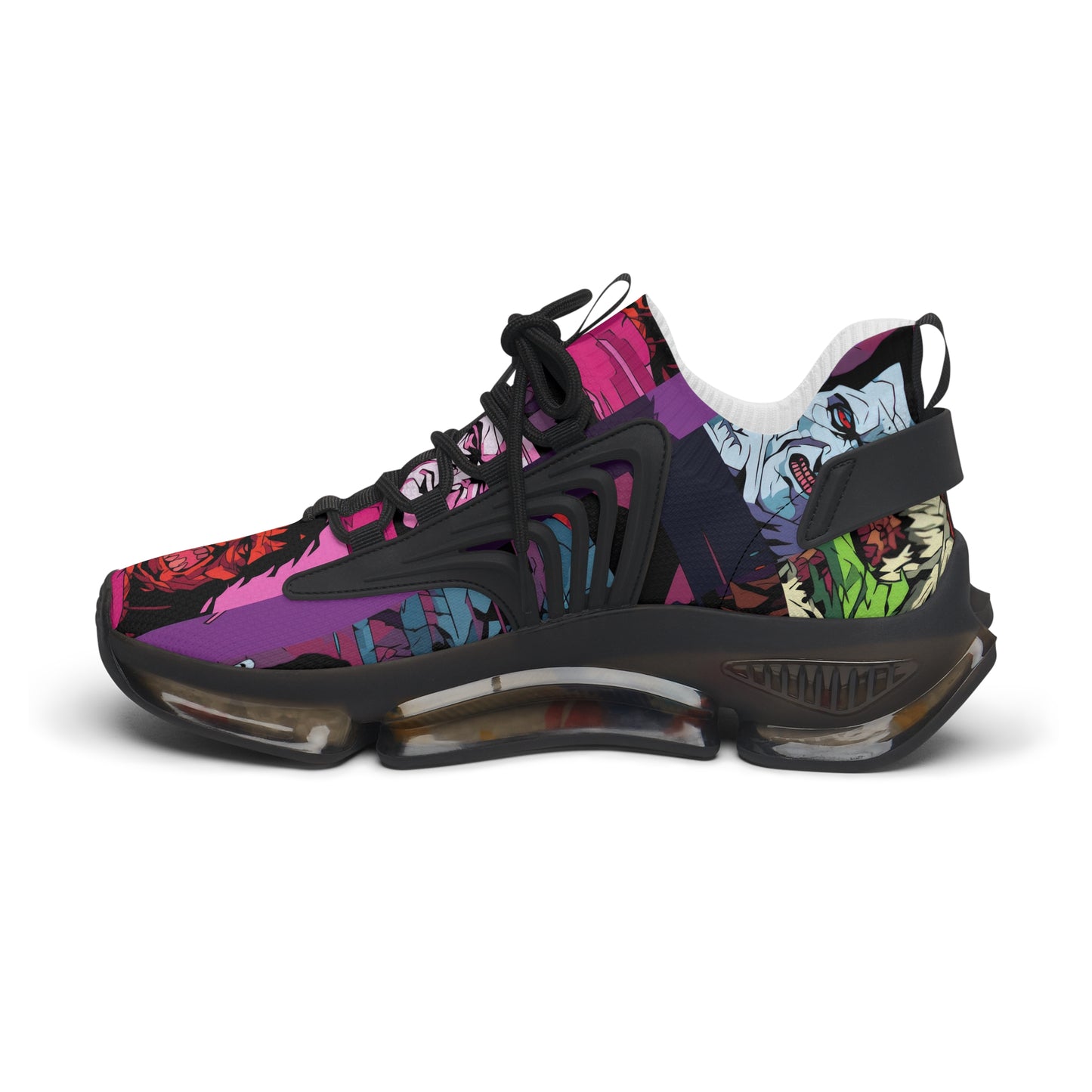 Women's Mesh Sneakers - Spooky Monsters Anime Beta
