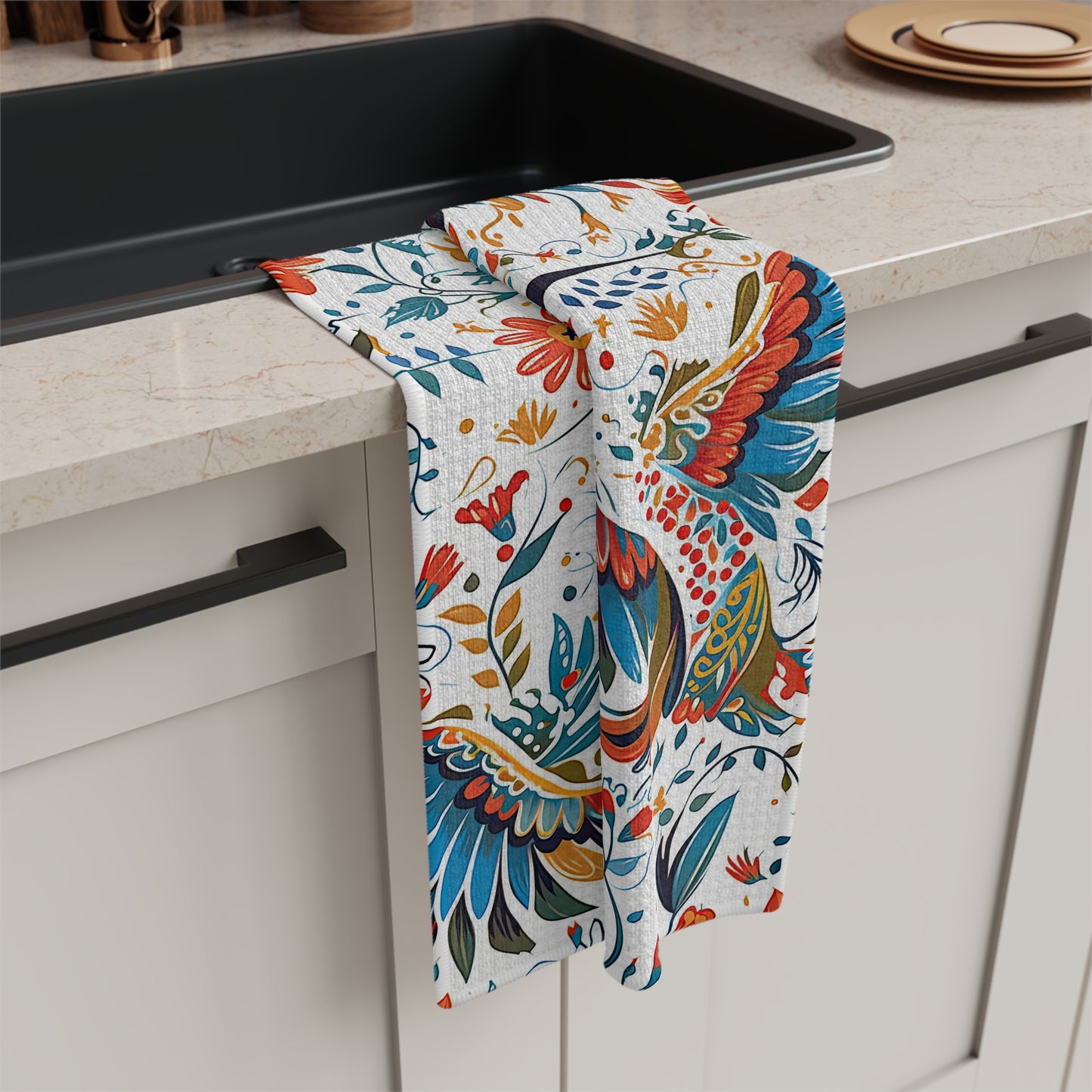 Soft Tea Towel - Colibri Abstract