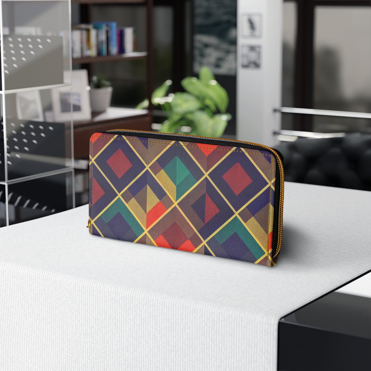 Zipper Wallet - Herringbone Kaleidoscope