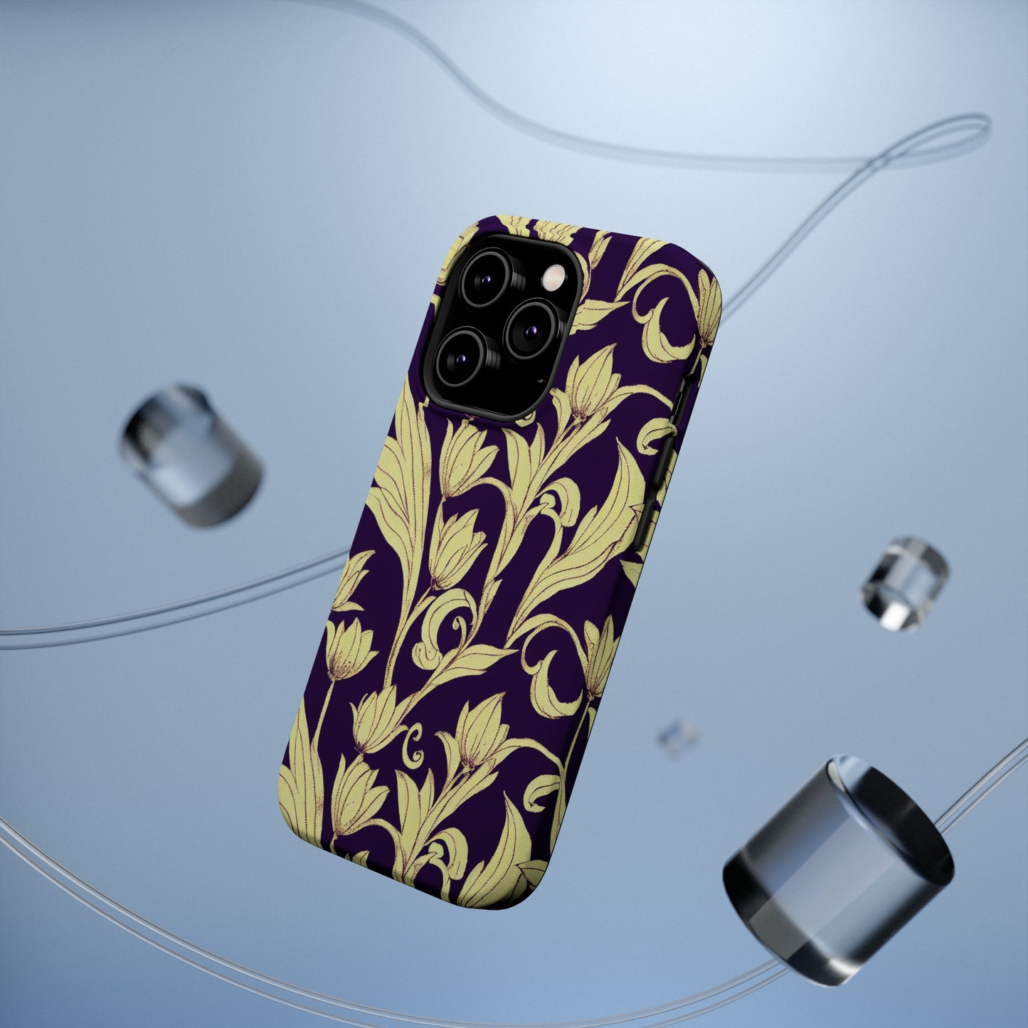 MagSafe Tough iPhone Case - Baroque Blossom Damask
